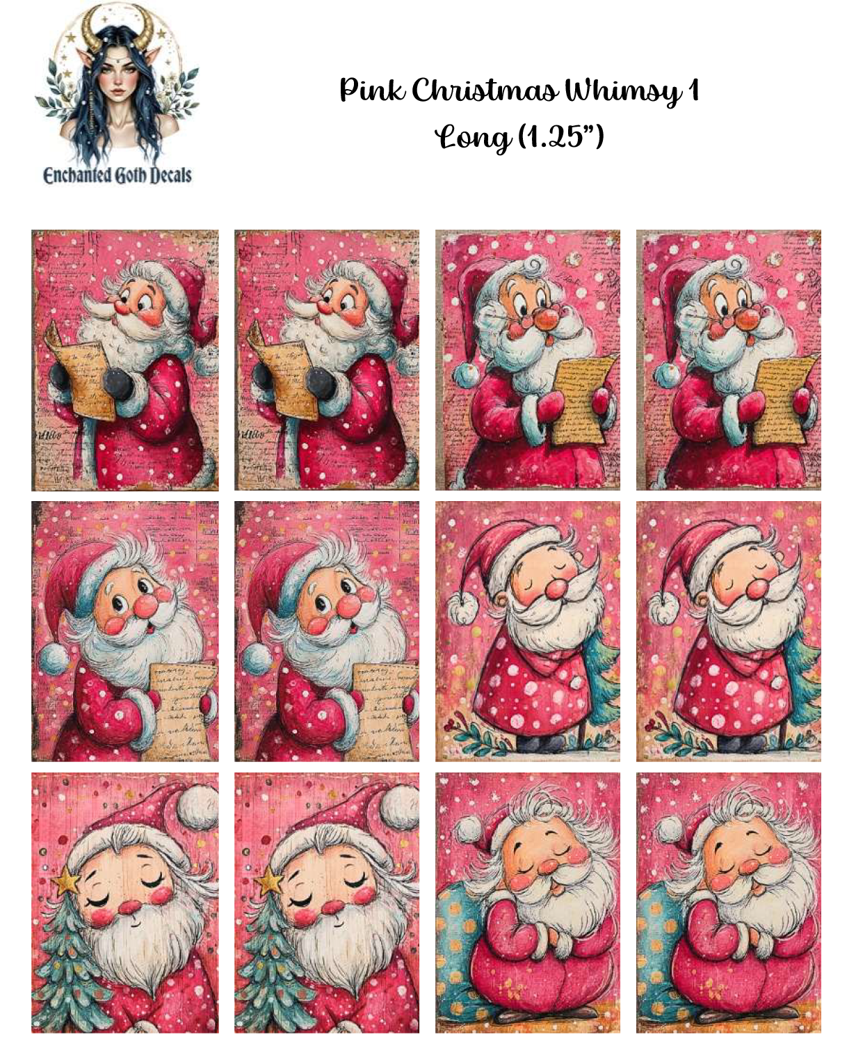 Pink Christmas Whimsy 1