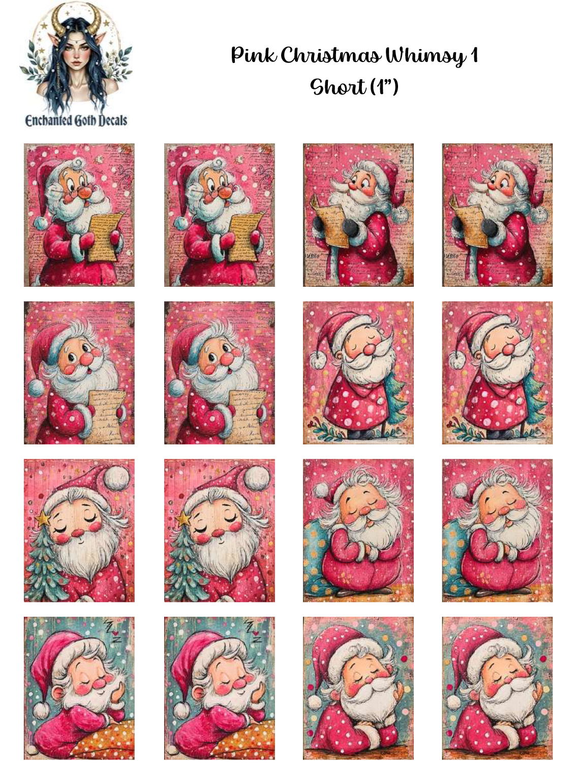 Pink Christmas Whimsy 1