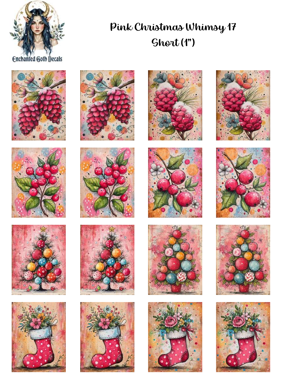 Pink Christmas Whimsy 17