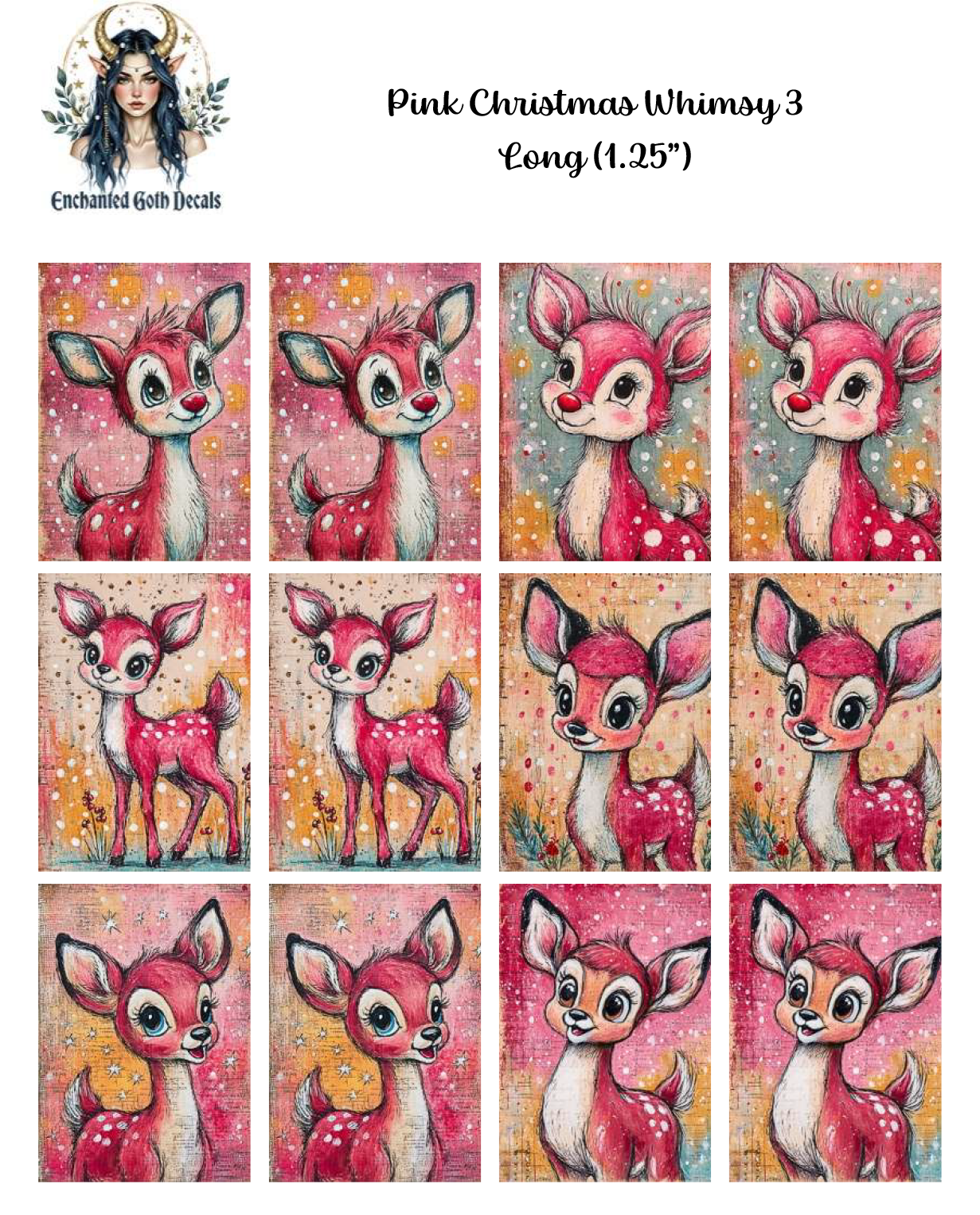 Pink Christmas Whimsy 3