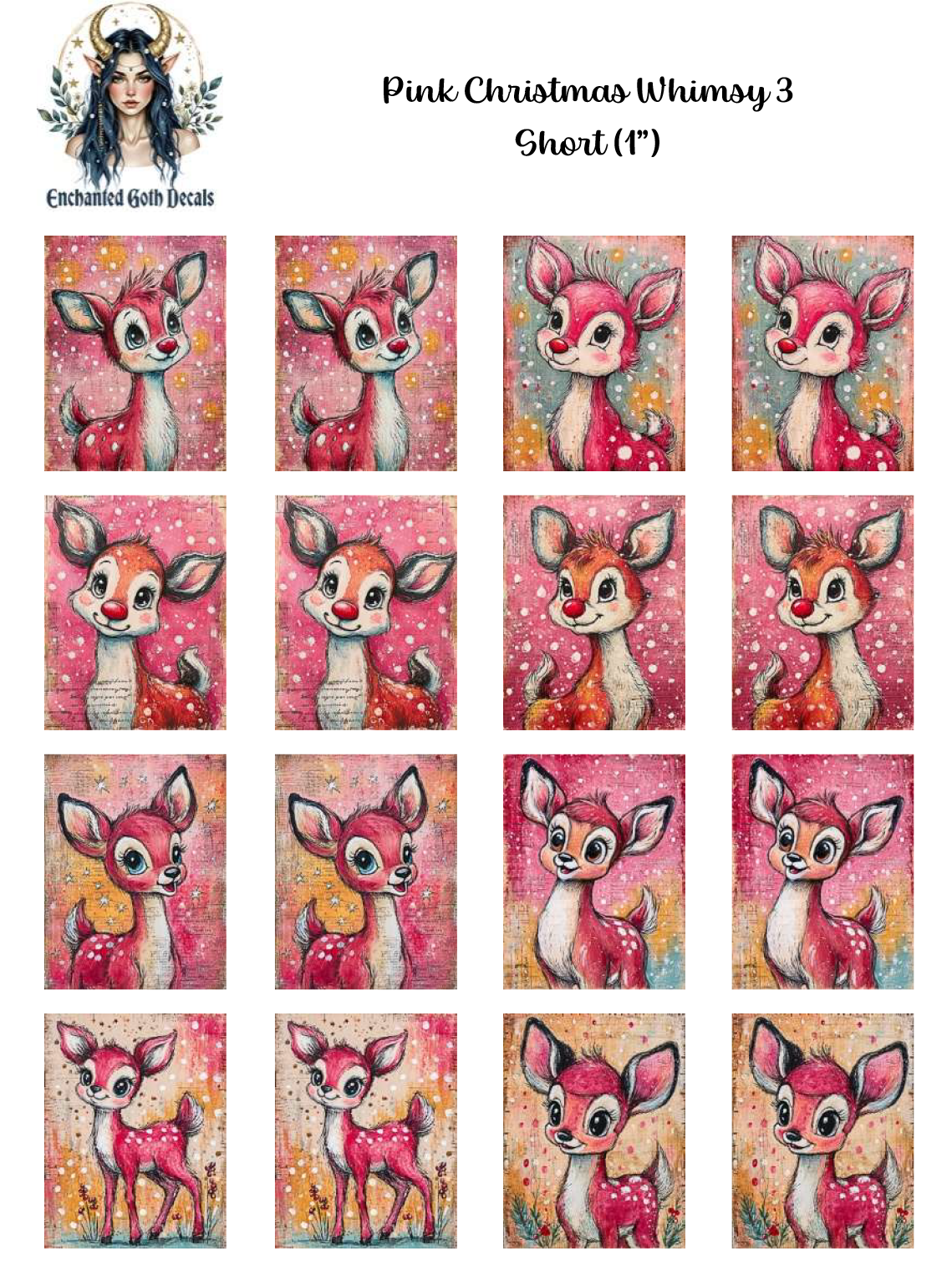 Pink Christmas Whimsy 3
