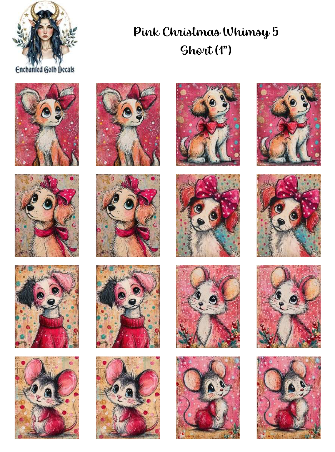 Pink Christmas Whimsy 5