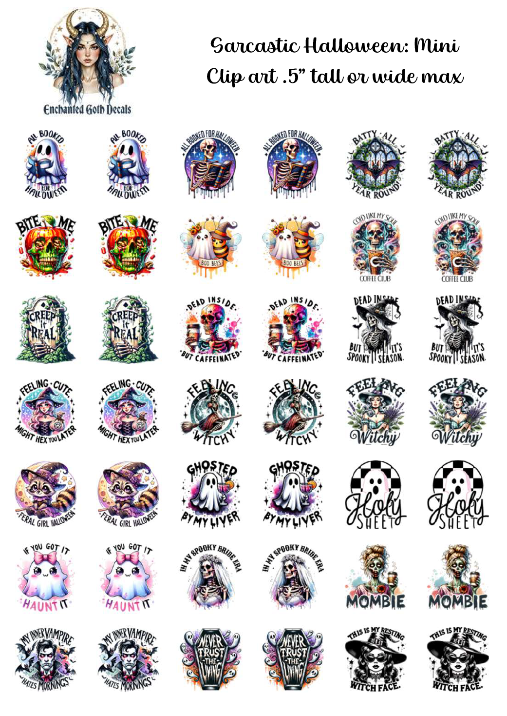 Sarcastic Halloween - Clipart Mini