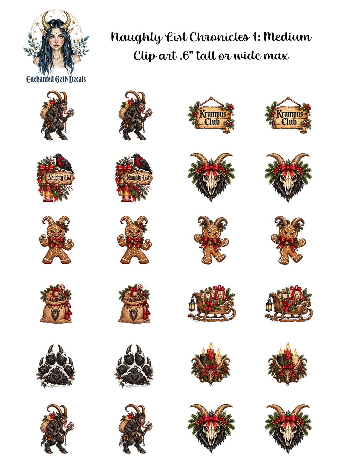 Naughty List Chronicles 1 - Clipart