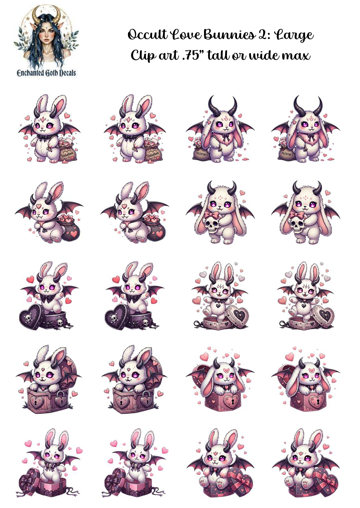 Occult Love Bunnies 2 - Clipart