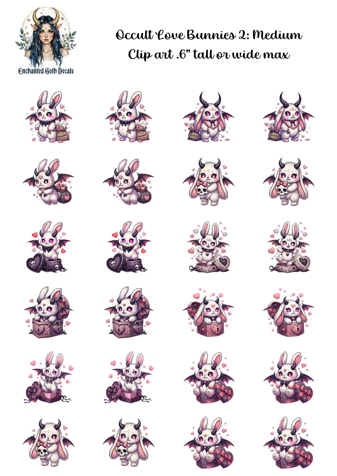 Occult Love Bunnies 2 - Clipart
