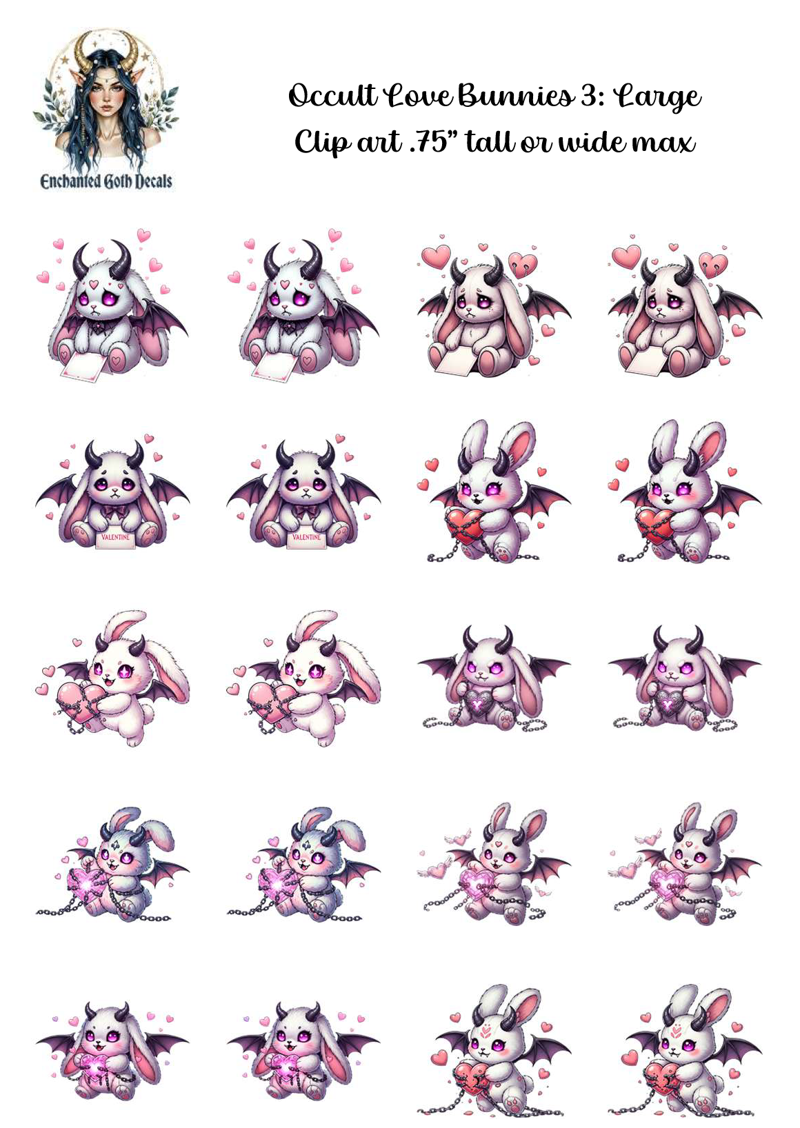 Occult Love Bunnies 3 - Clipart