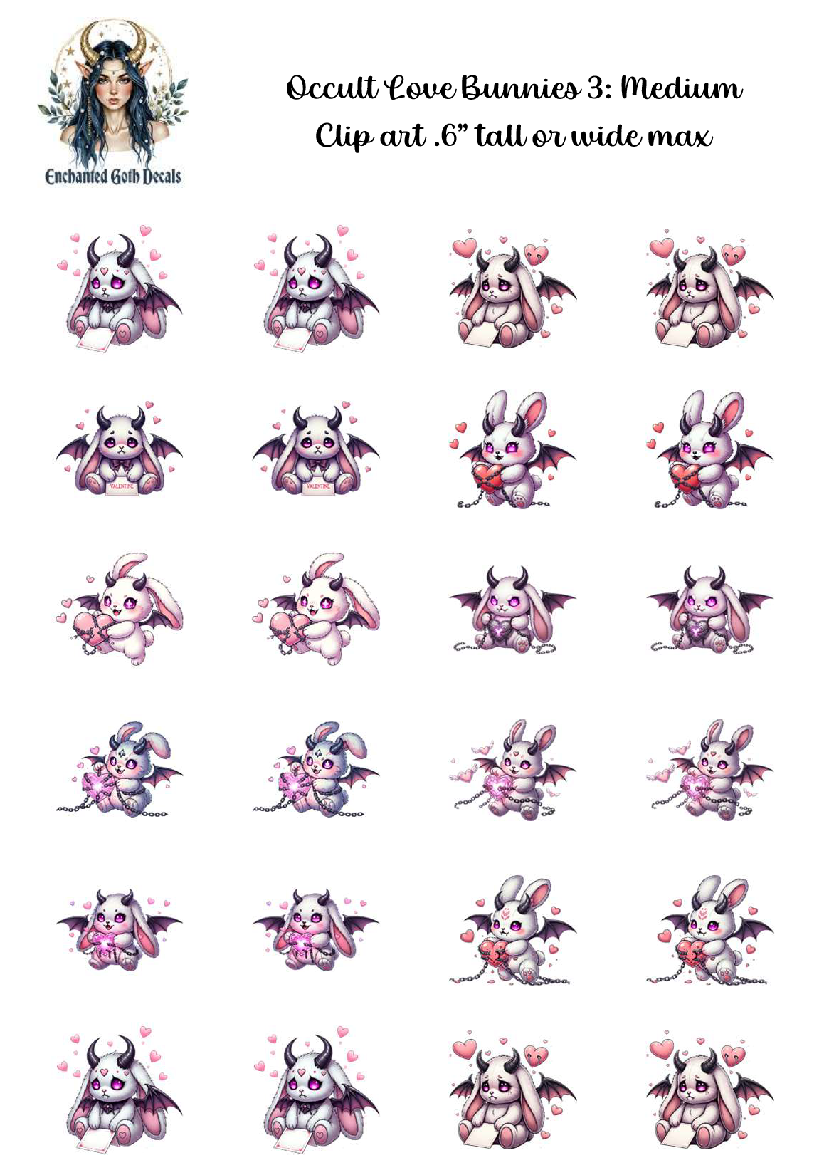Occult Love Bunnies 3 - Clipart