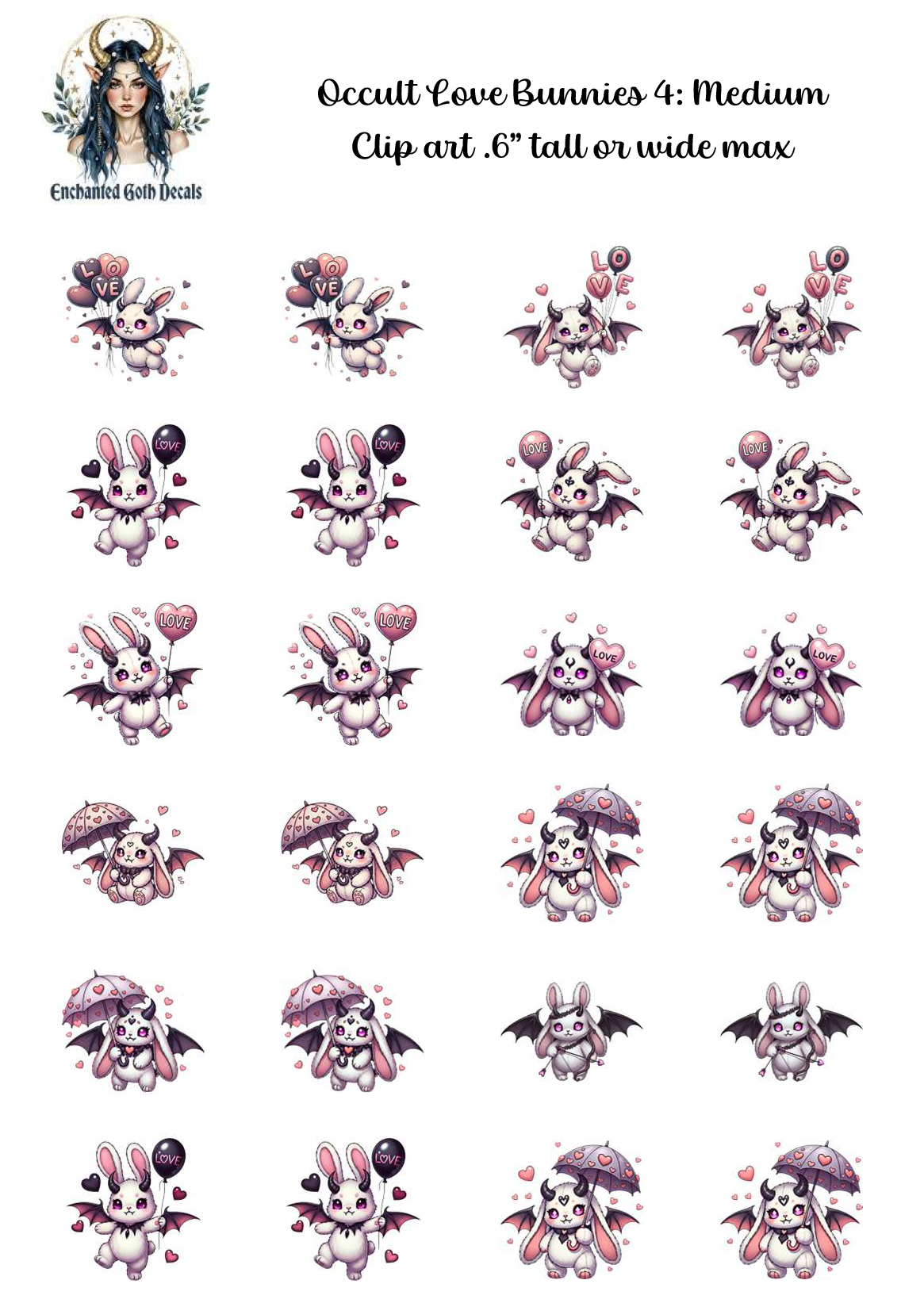 Occult Love Bunnies 4 - Clipart