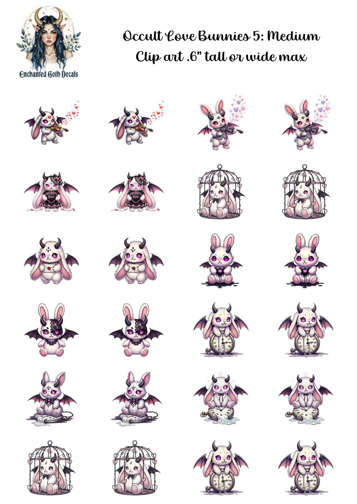 Occult Love Bunnies 5 - Clipart