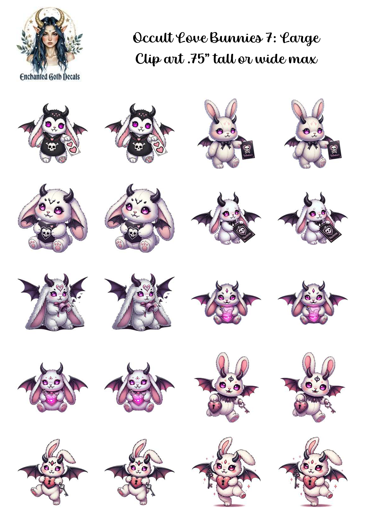 Occult Love Bunnies 7 - Clipart