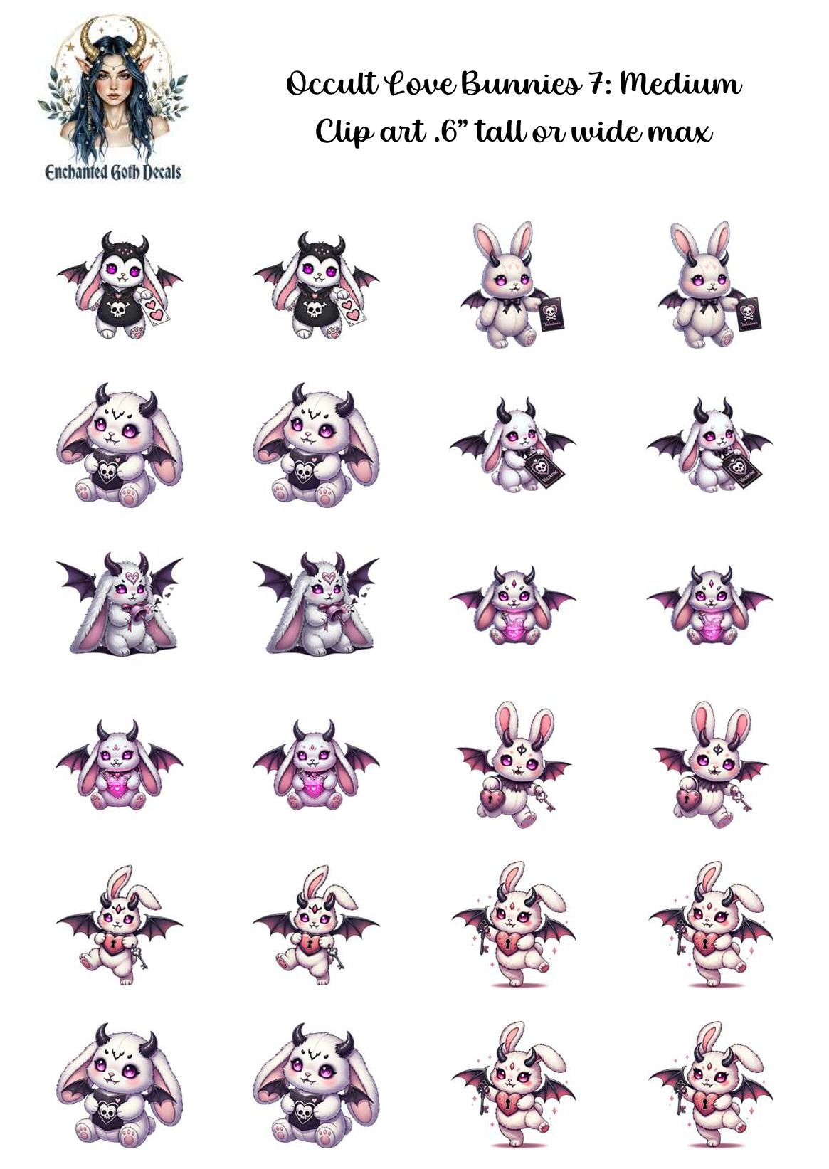 Occult Love Bunnies 7 - Clipart