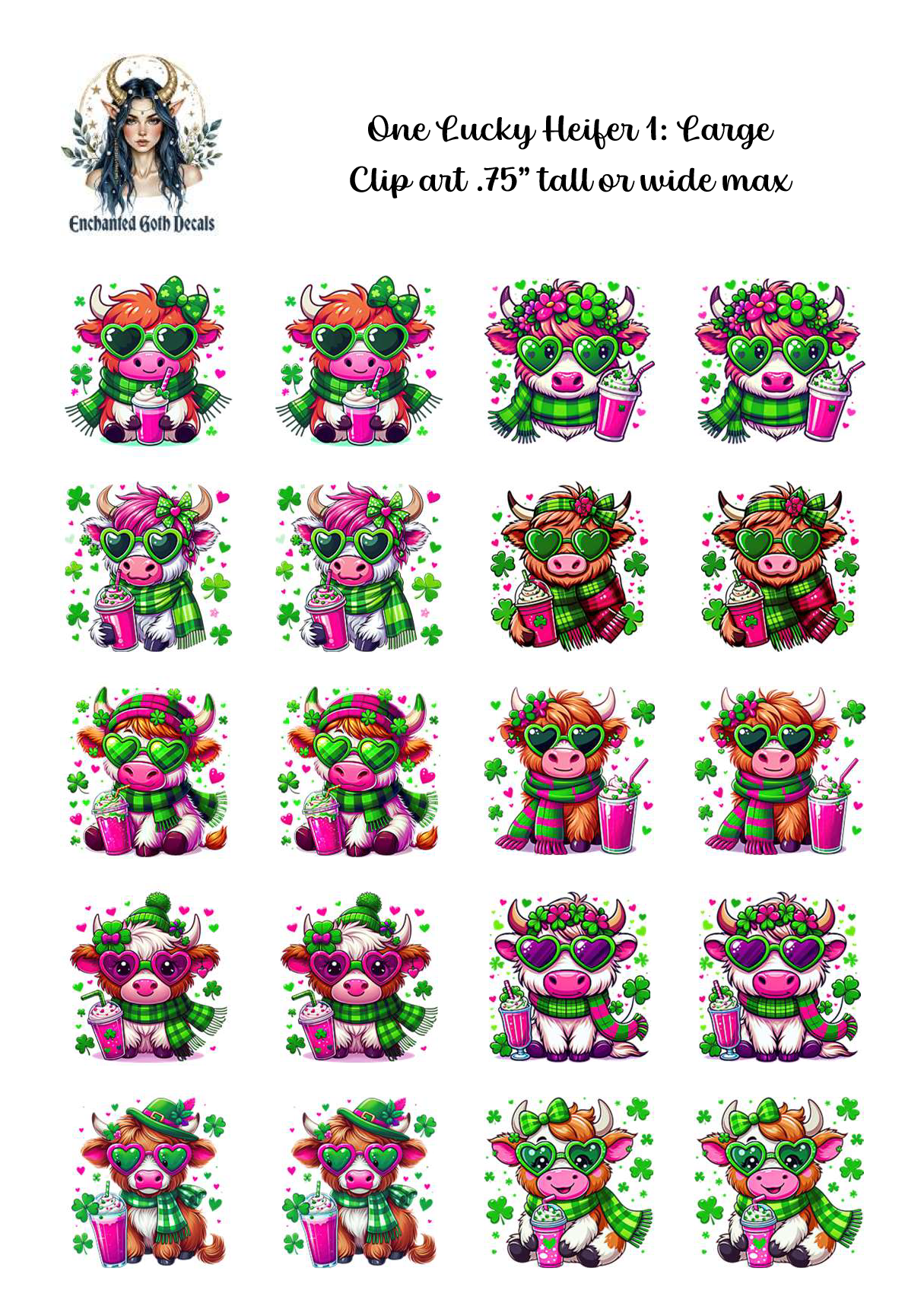 One Lucky Heifer 1 - Clipart