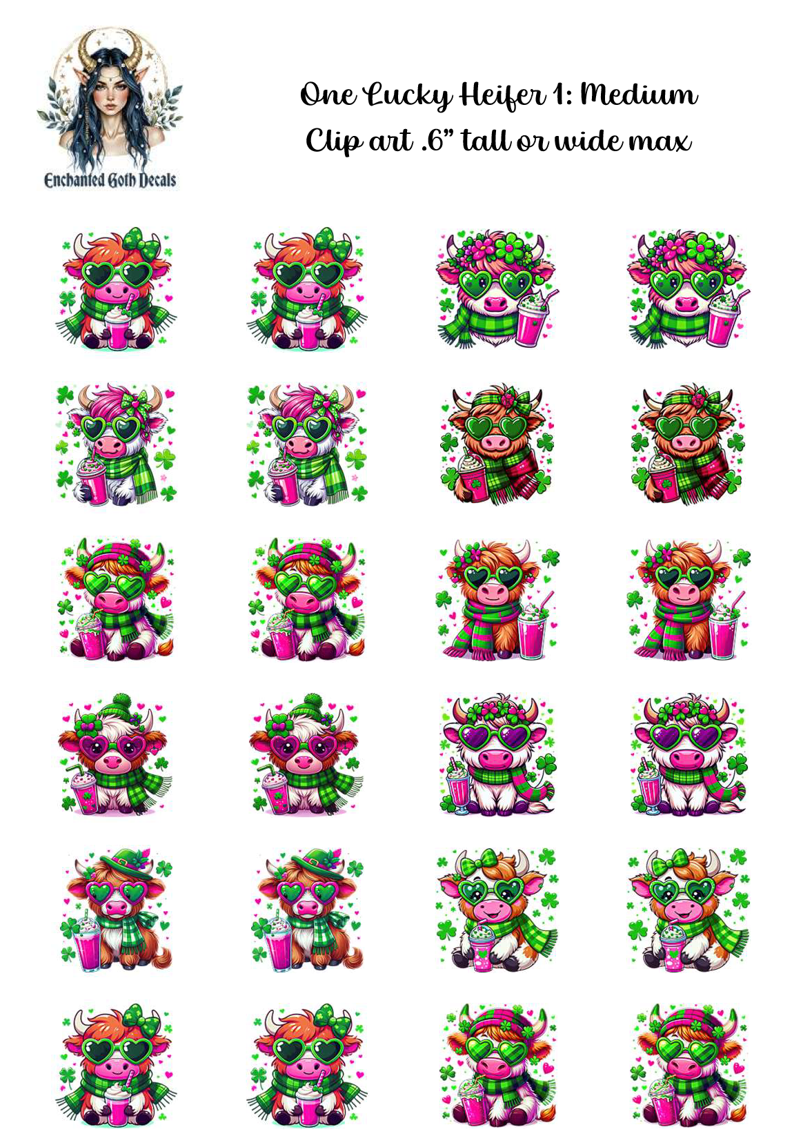 One Lucky Heifer 1 - Clipart