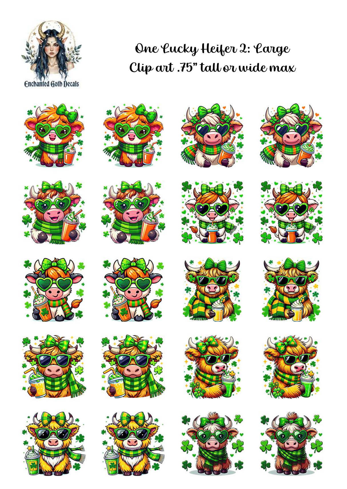 One Lucky Heifer 2 - Clipart