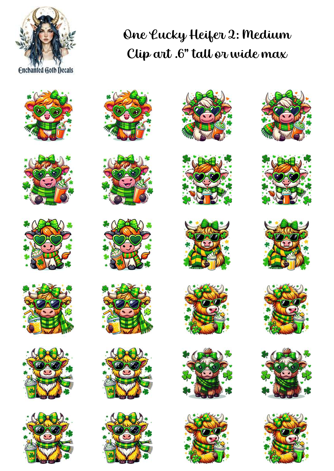 One Lucky Heifer 2 - Clipart