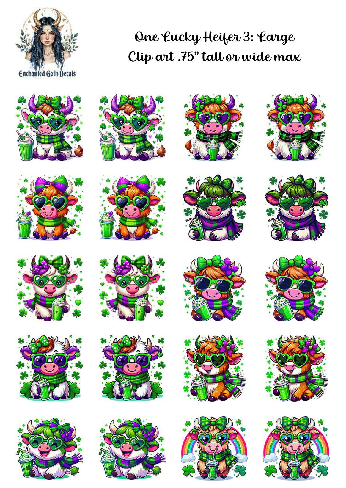 One Lucky Heifer 3 - Clipart