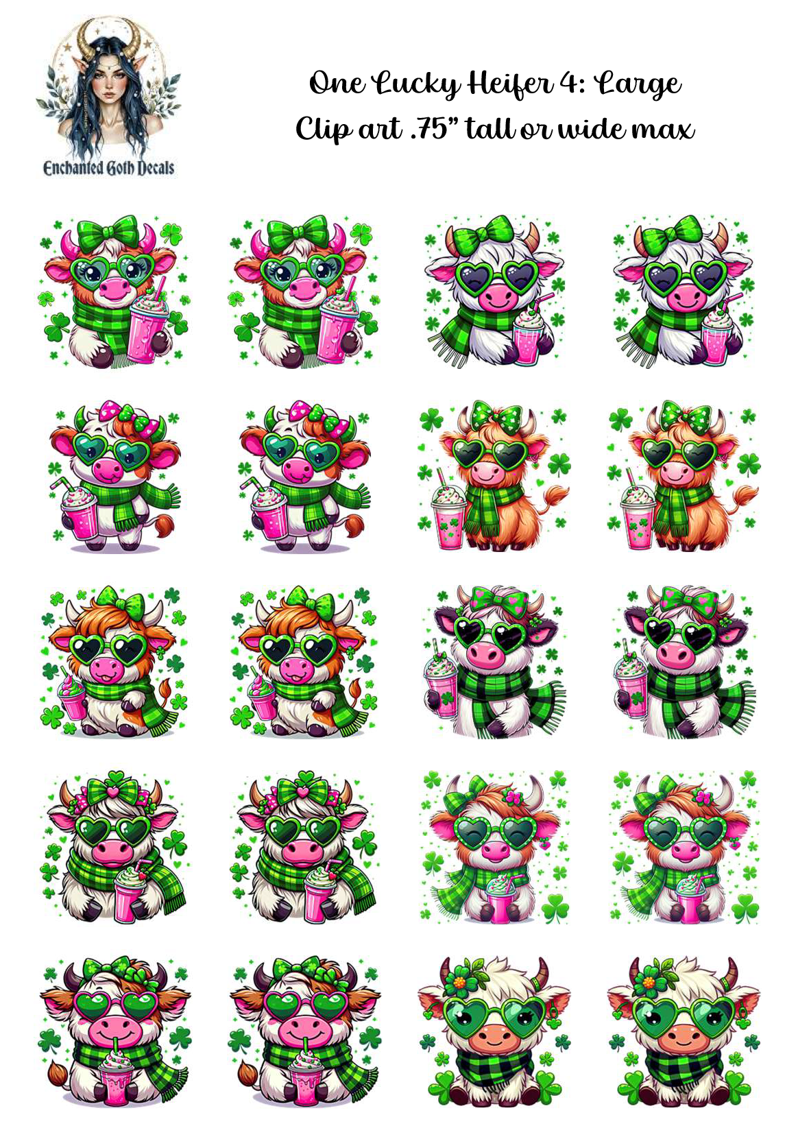 One Lucky Heifer 4 - Clipart