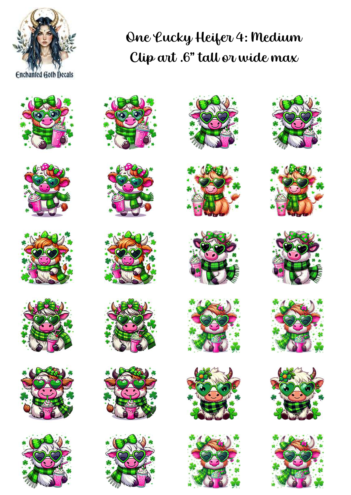 One Lucky Heifer 4 - Clipart