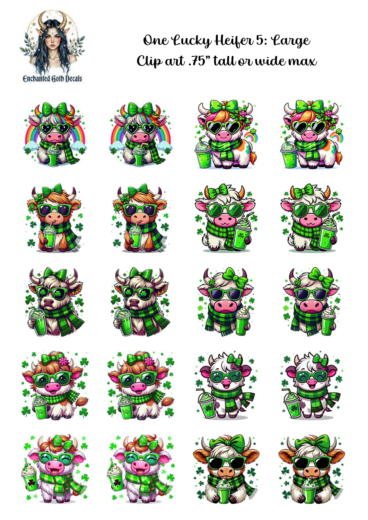 One Lucky Heifer 5 - Clipart