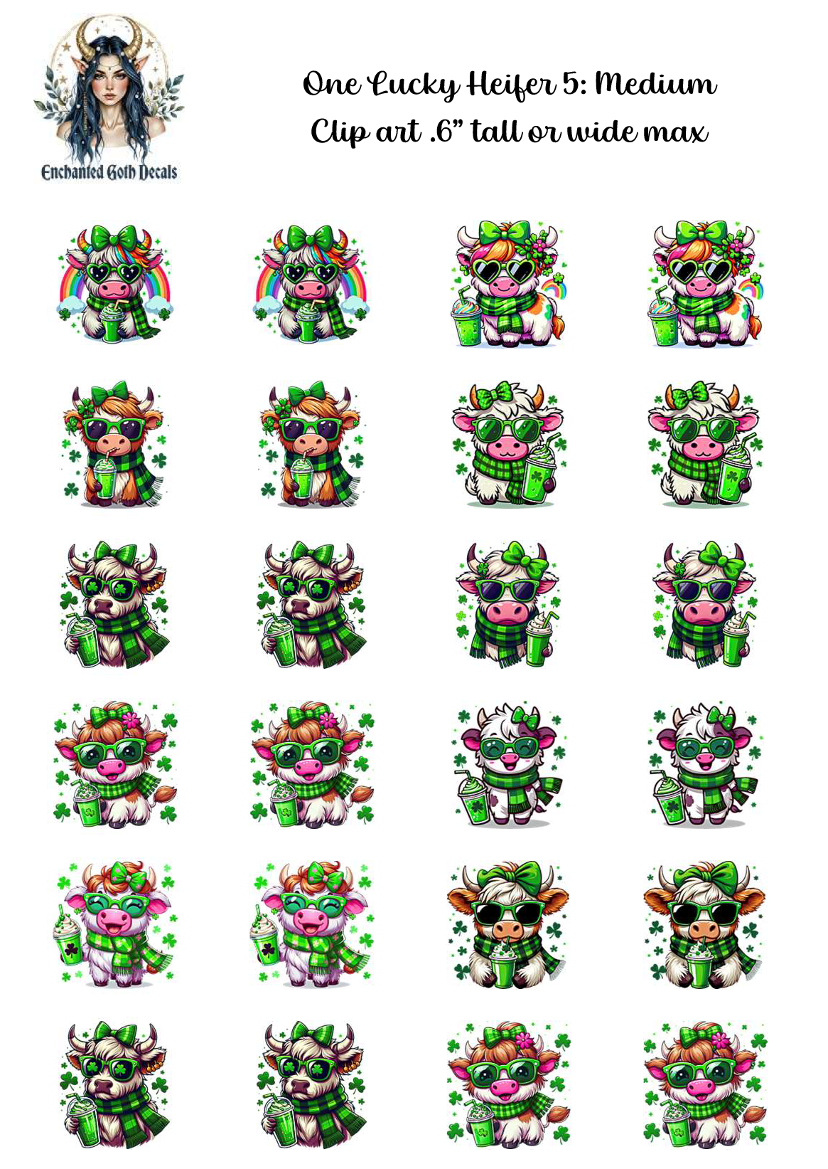 One Lucky Heifer 5 - Clipart