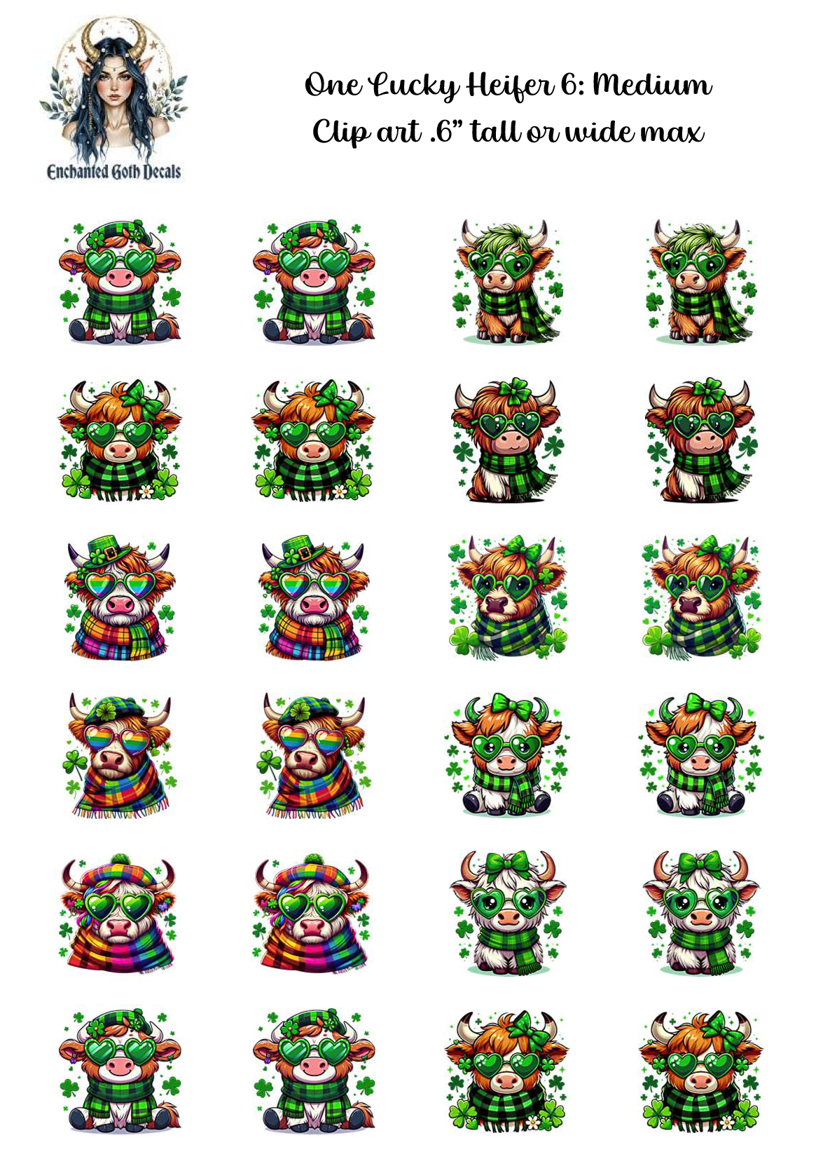 One Lucky Heifer 6 - Clipart