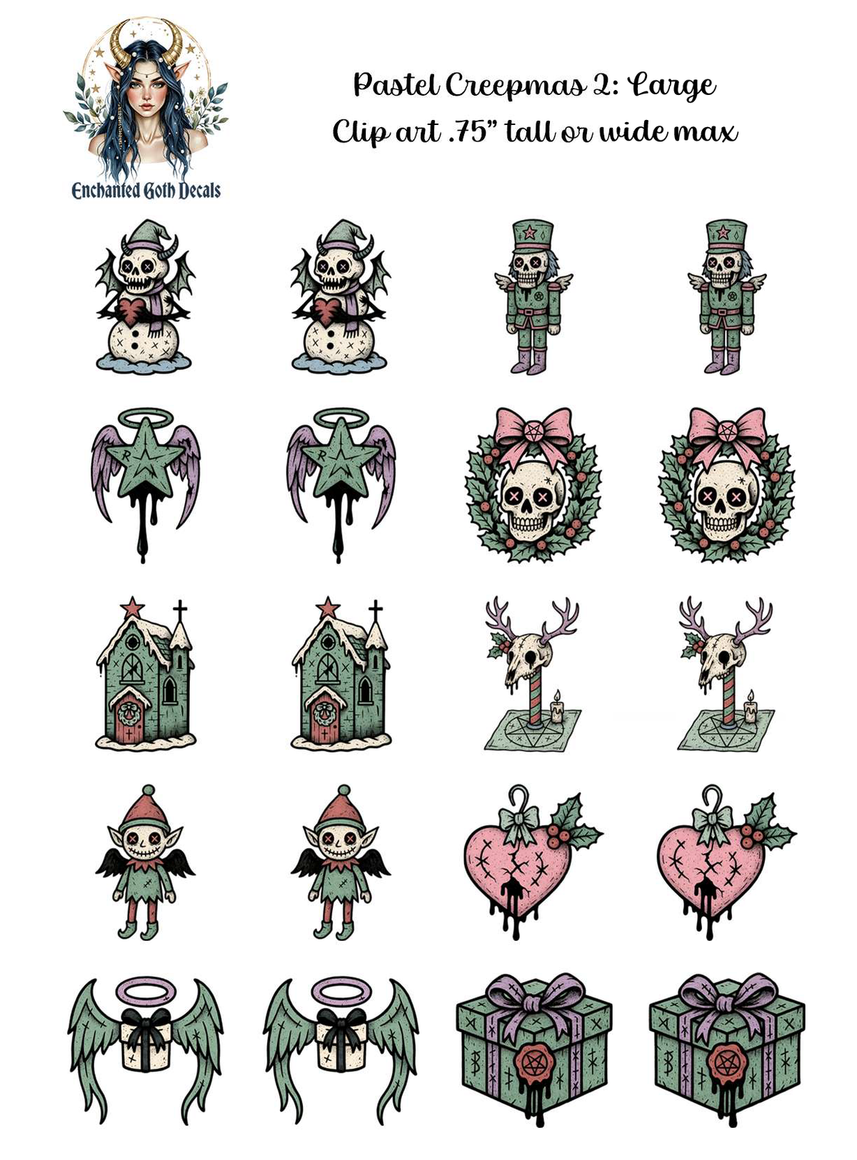 Pastel Creepmas 2 - Clipart