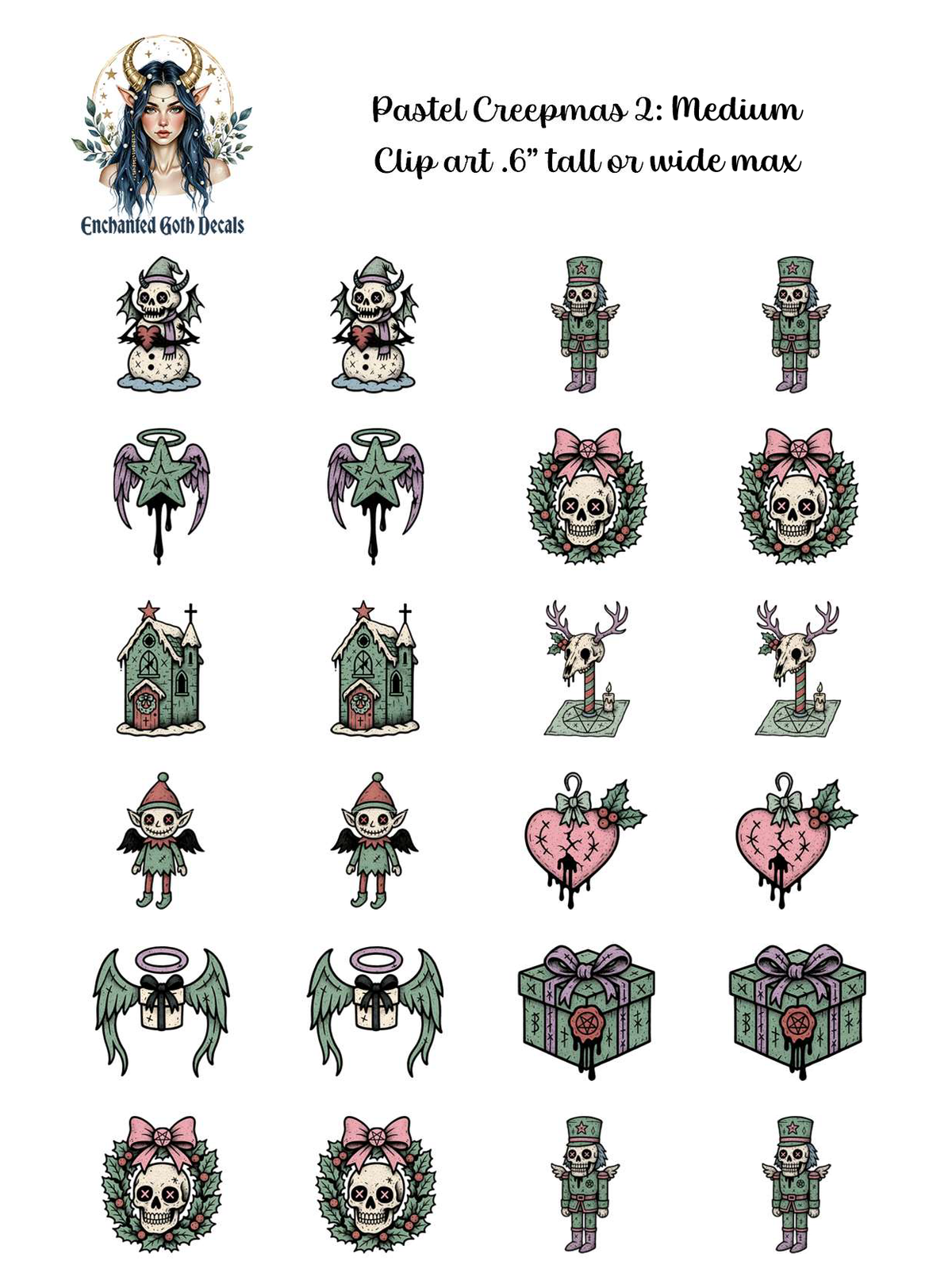 Pastel Creepmas 2 - Clipart