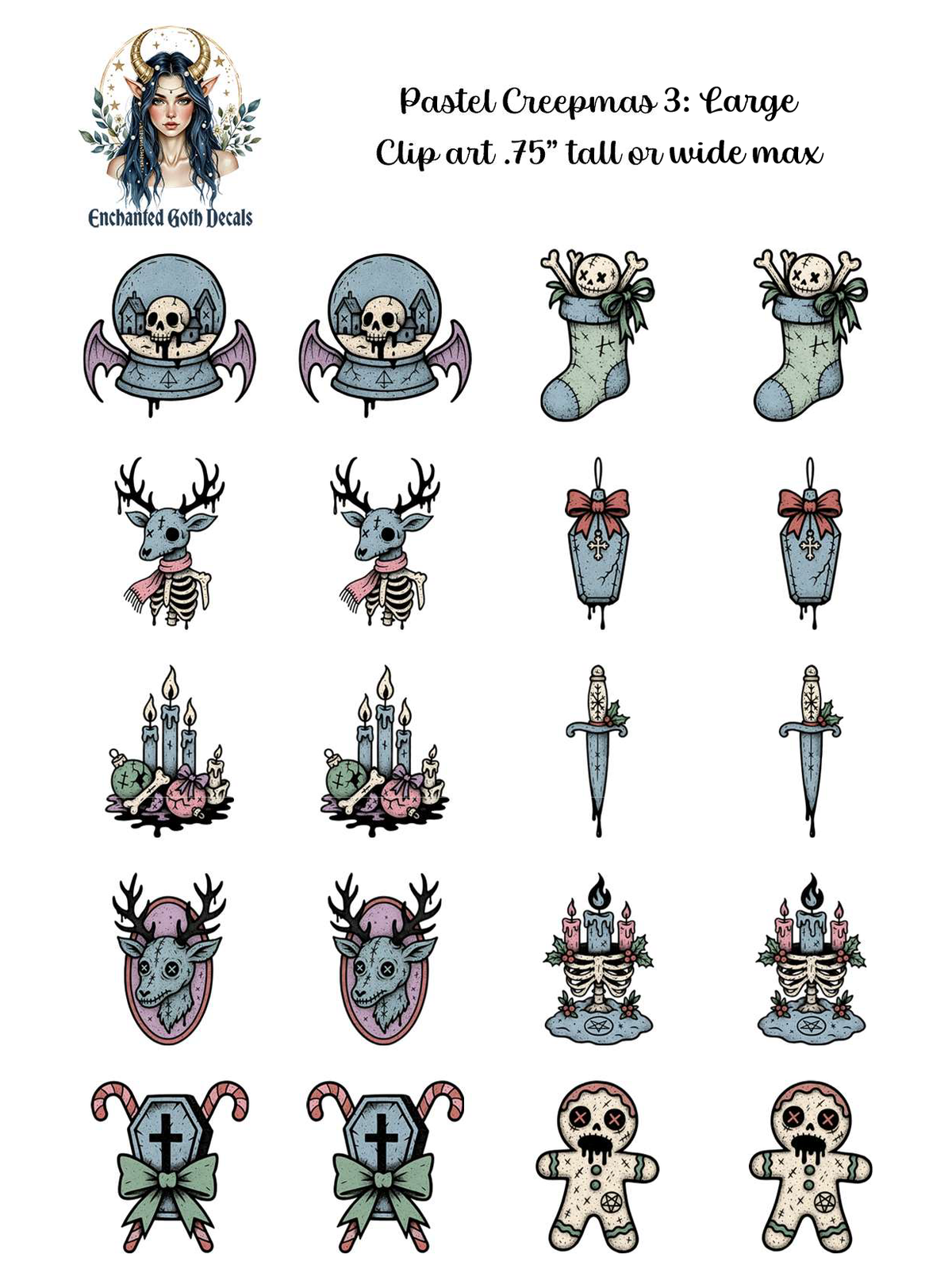 Pastel Creepmas 3 - Clipart