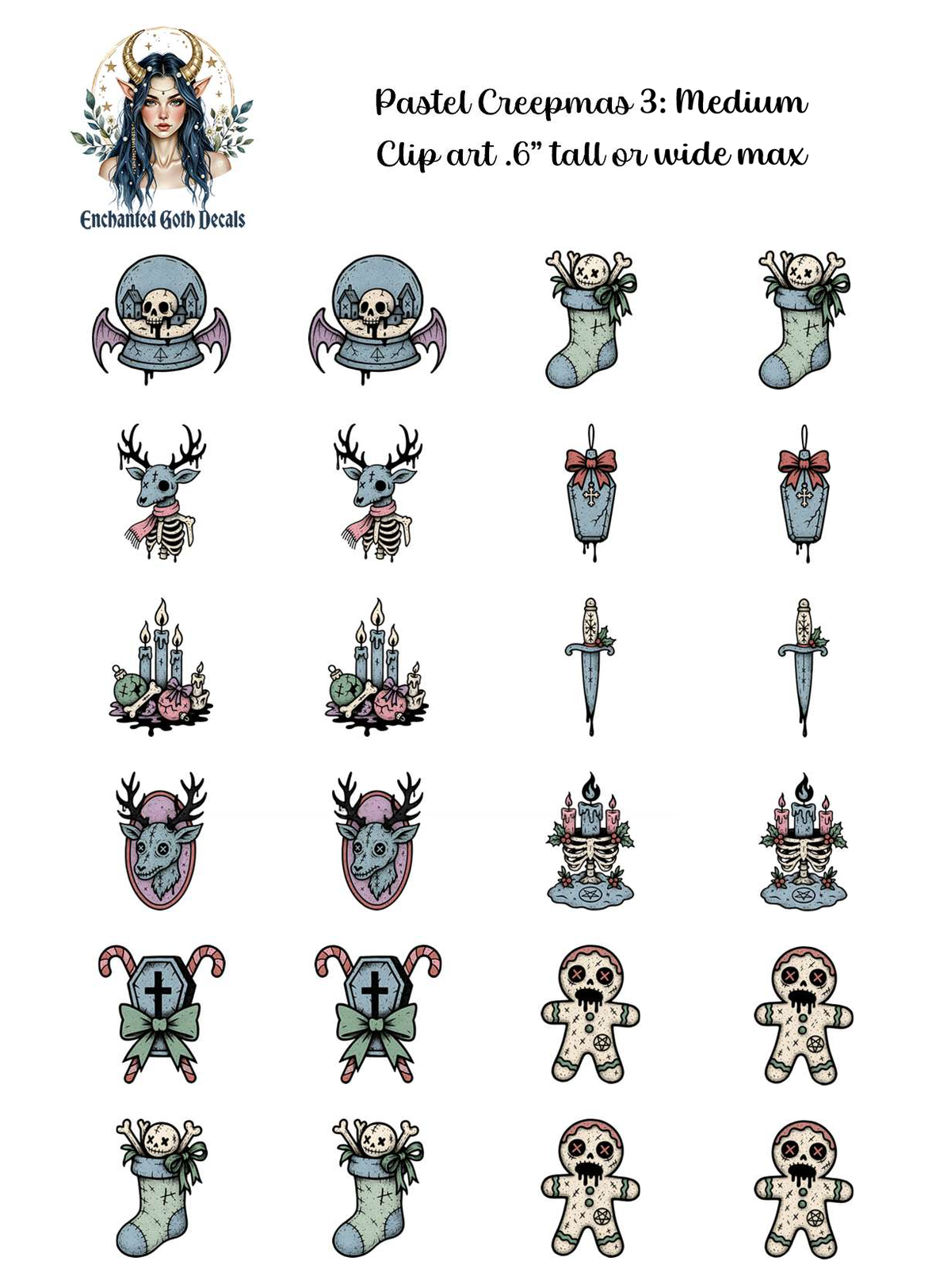 Pastel Creepmas 3 - Clipart