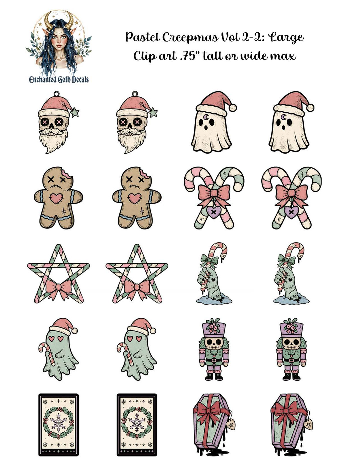Pastel Creepmas Vol 2: 2 - Clipart
