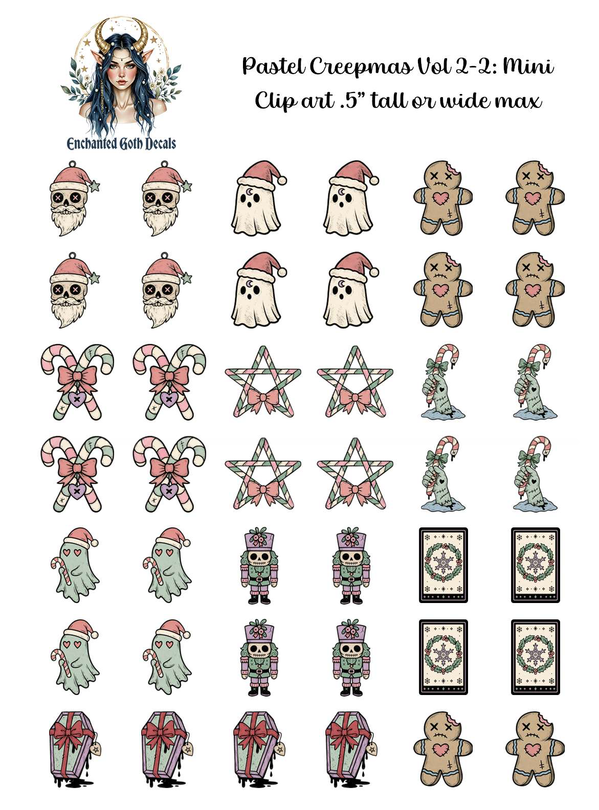Pastel Creepmas Vol 2: 2 - Clipart Mini