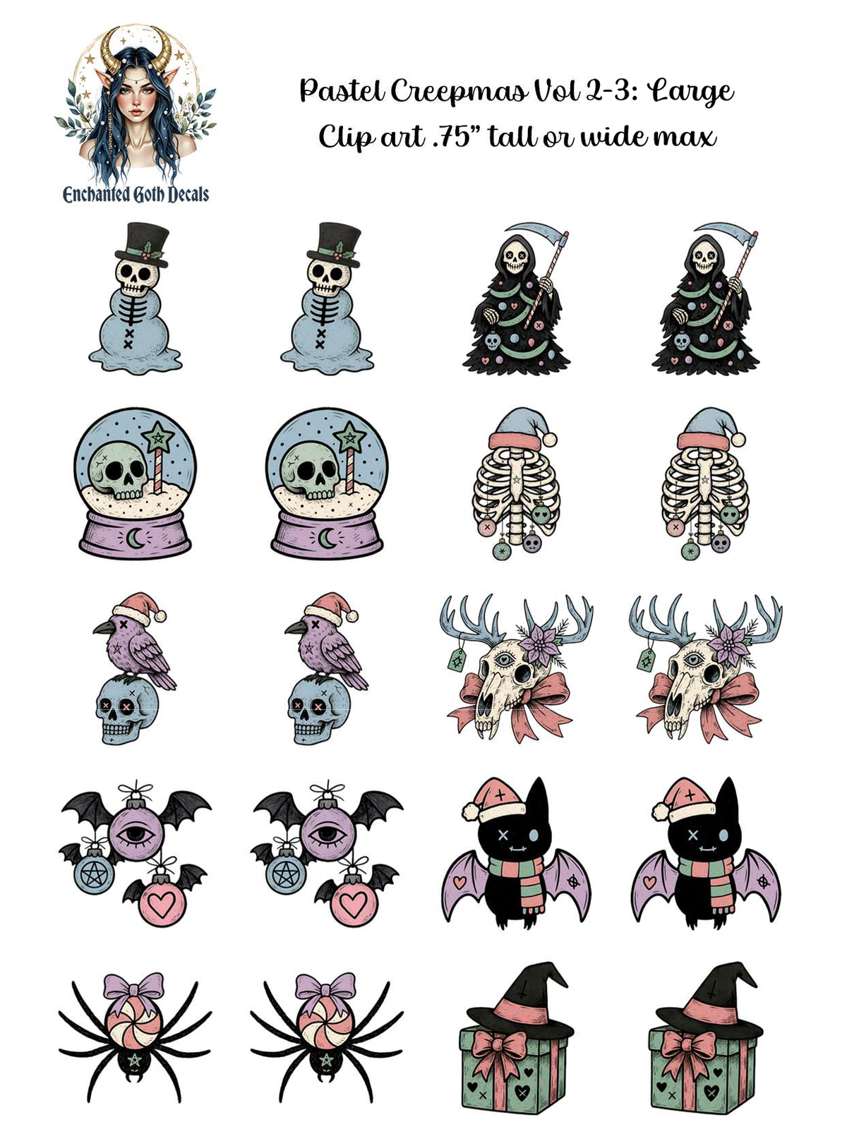 Pastel Creepmas Vol 2: 3 - Clipart