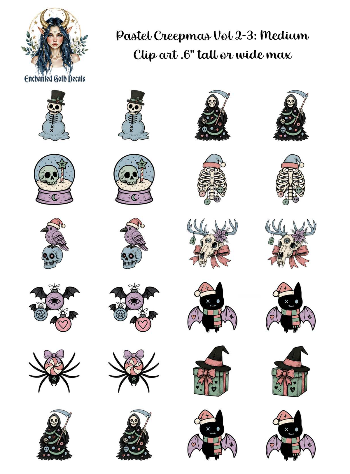 Pastel Creepmas Vol 2: 3 - Clipart