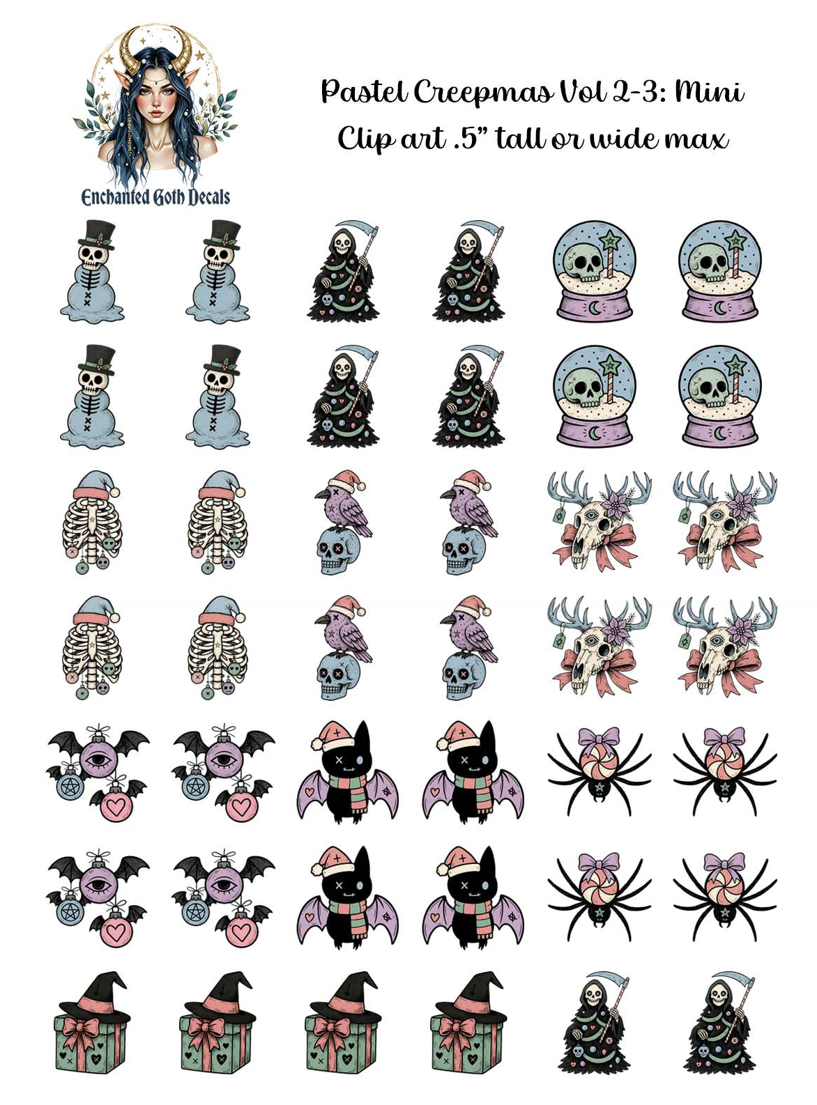 Pastel Creepmas Vol 2: 3 - Clipart Mini