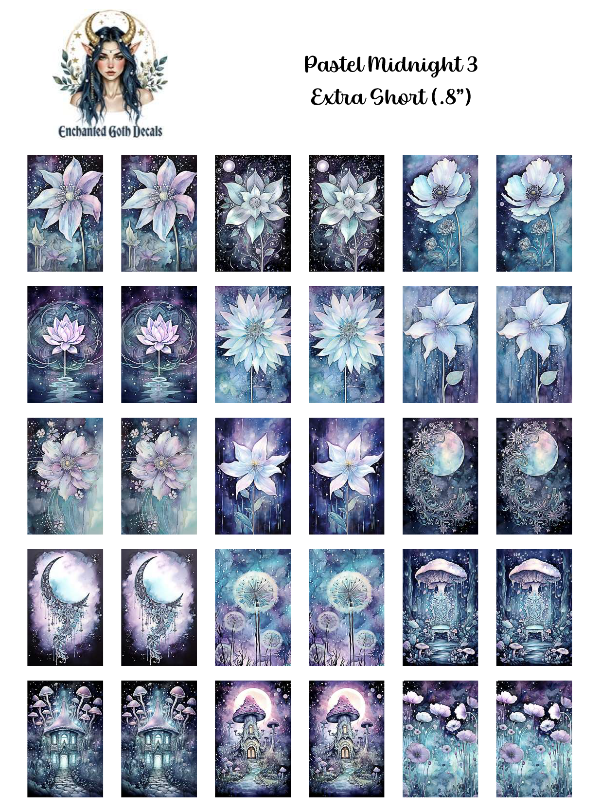 Pastel Midnight 3 - Extra Short