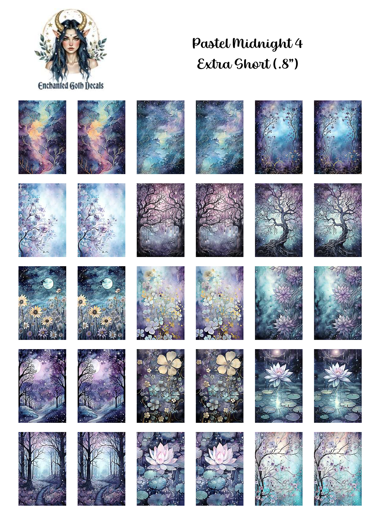 Pastel Midnight 4 - Extra Short