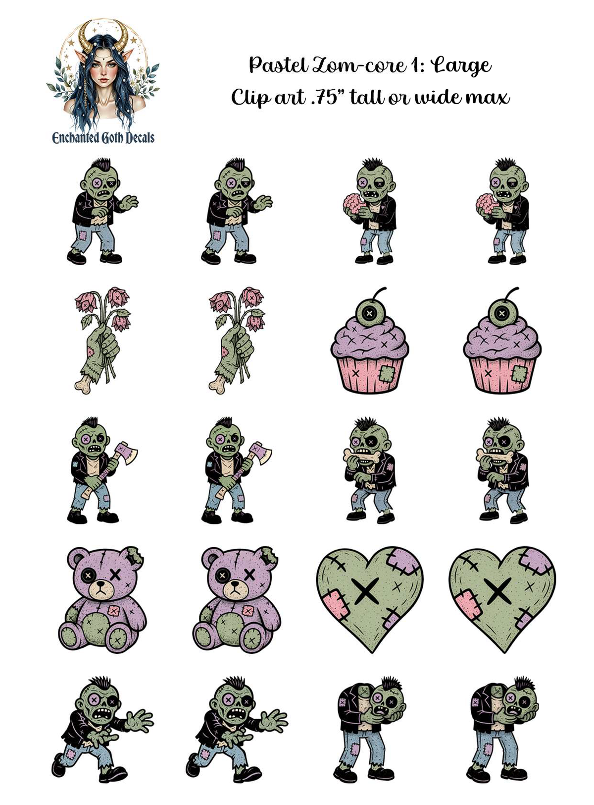 Pastel Zom-core 1 - Clipart