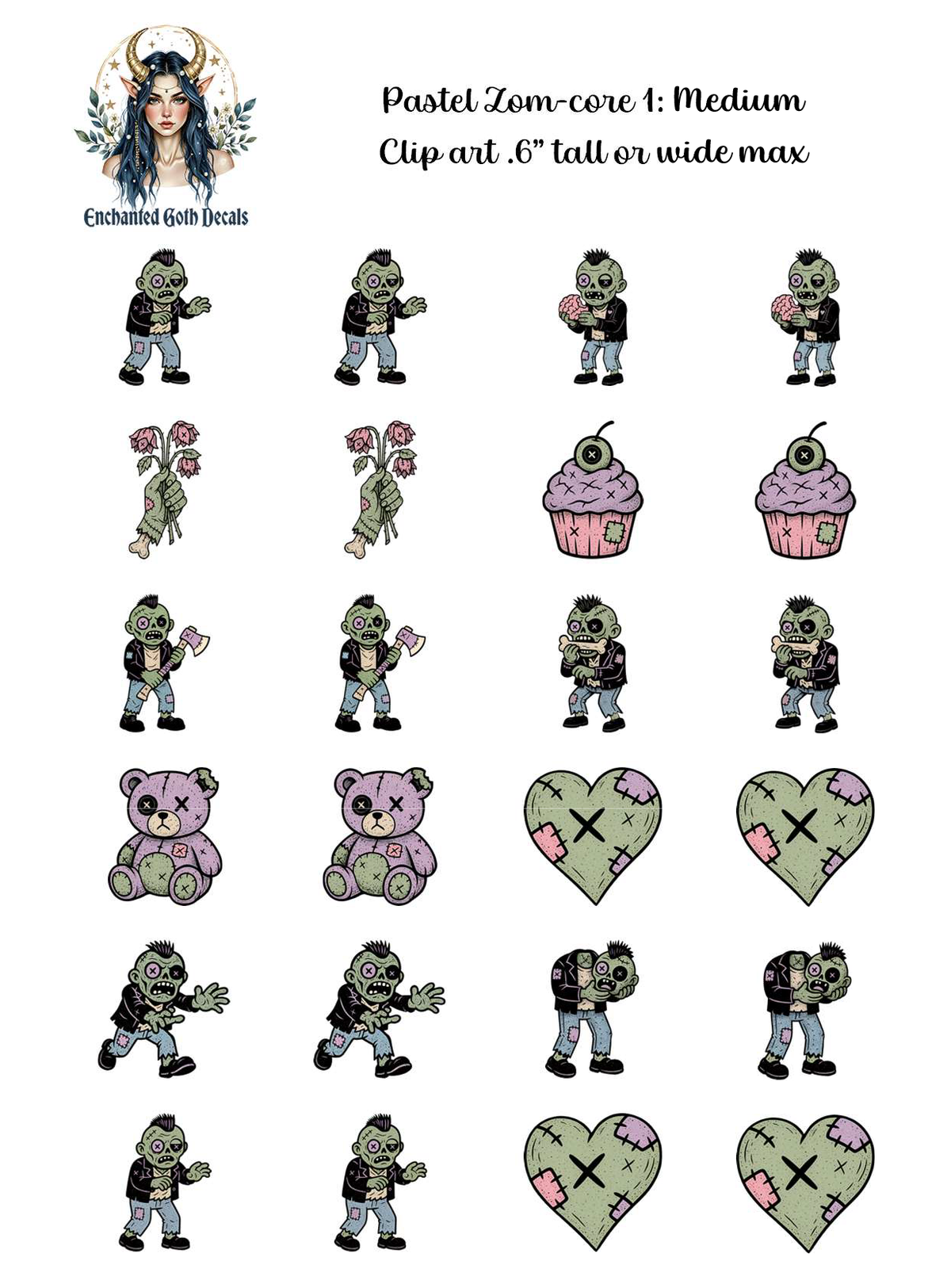 Pastel Zom-core 1 - Clipart