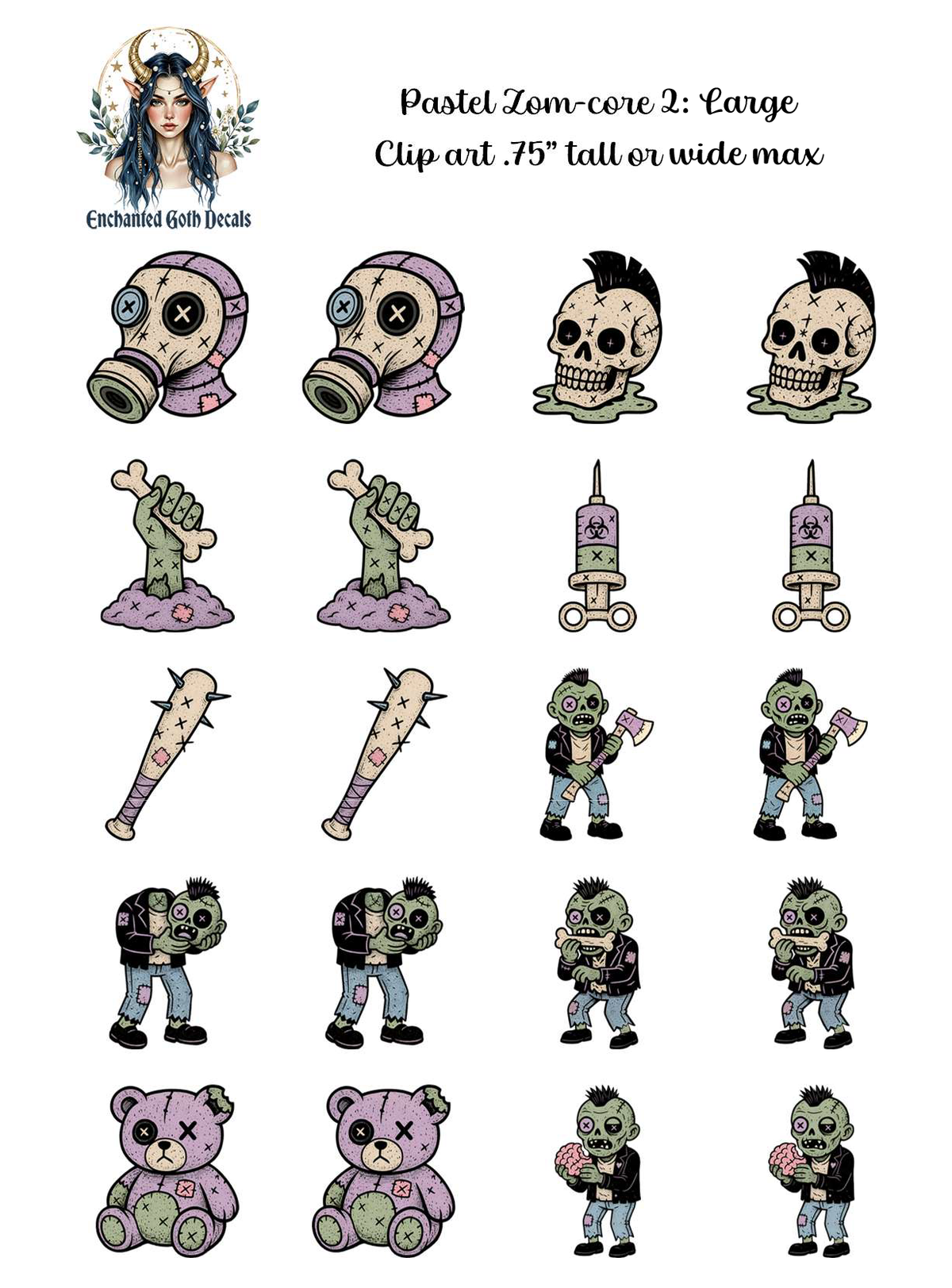 Pastel Zom-core 2 - Clipart
