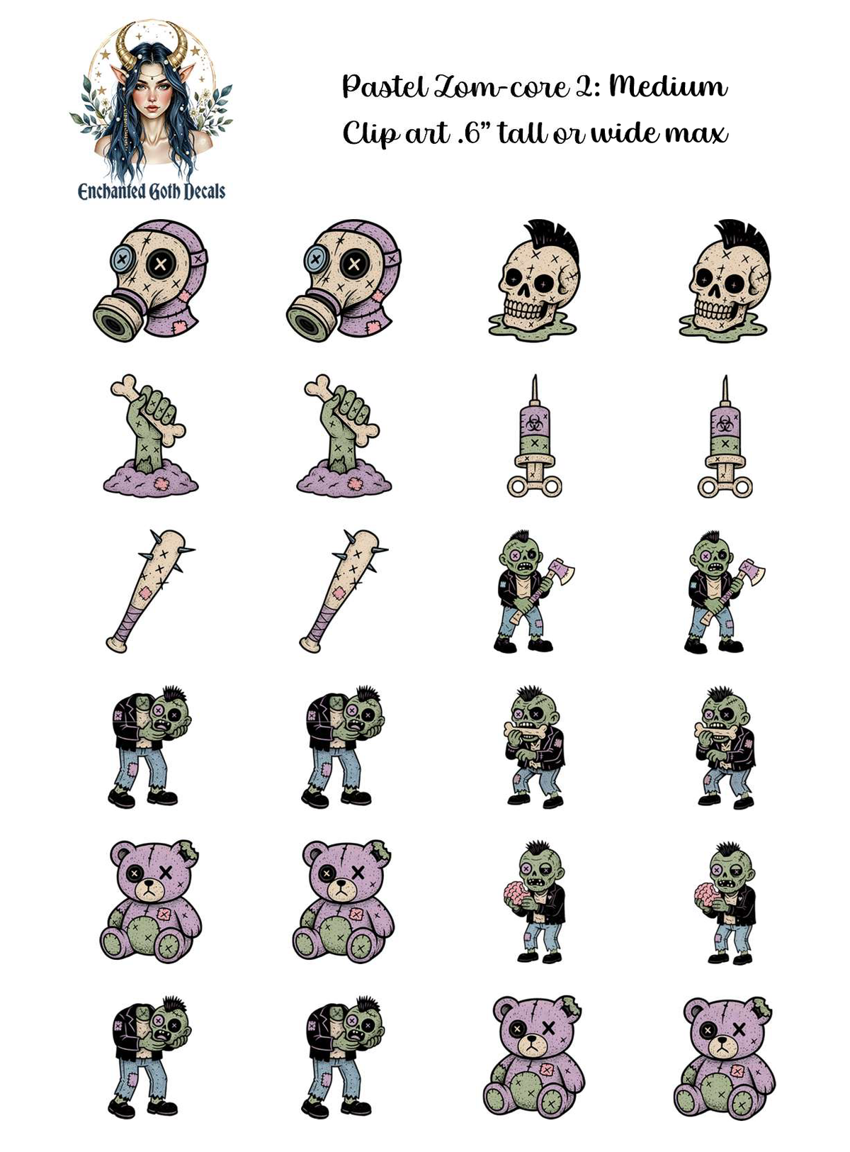 Pastel Zom-core 2 - Clipart
