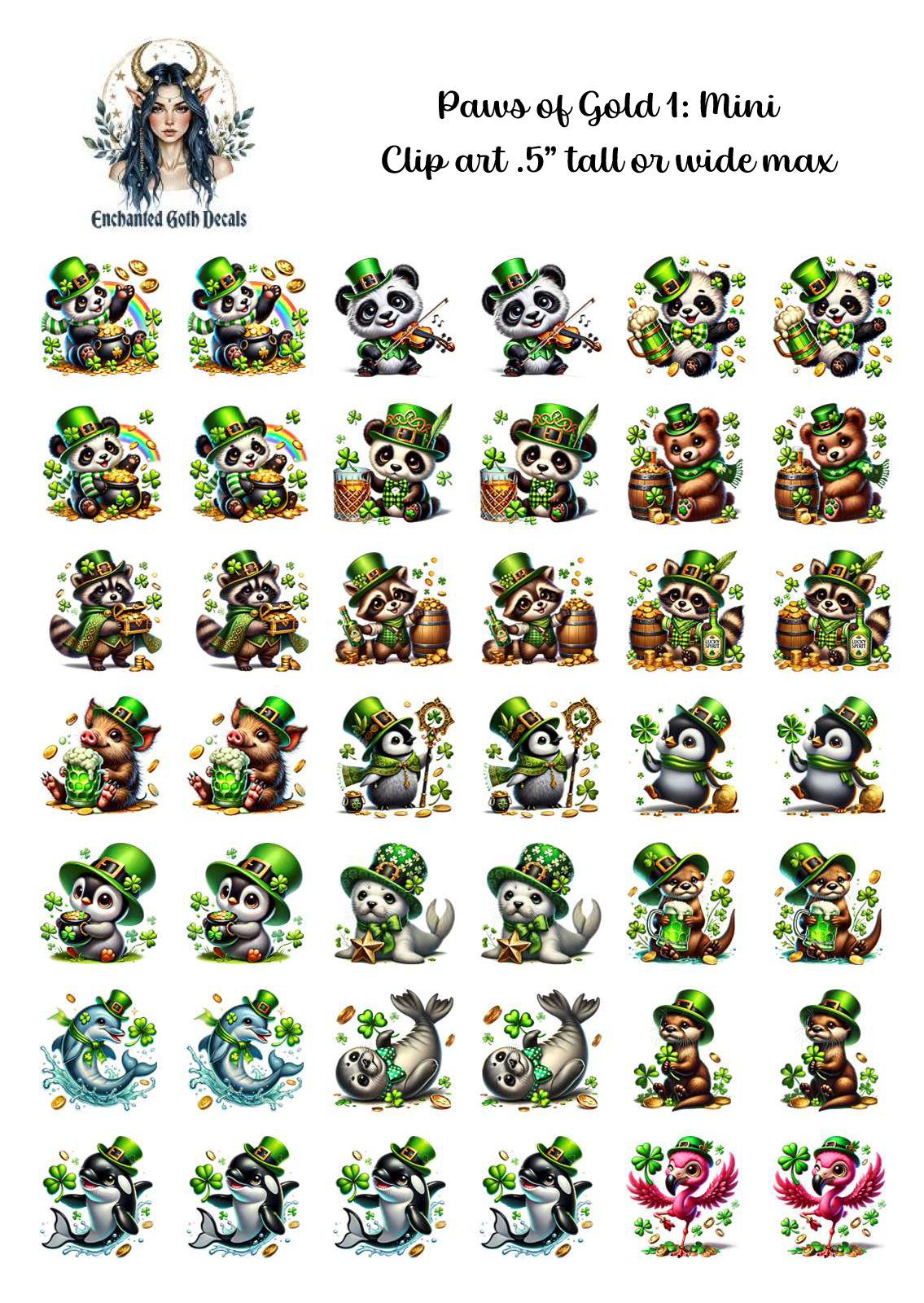 Paws of Gold 1 - Clipart Mini