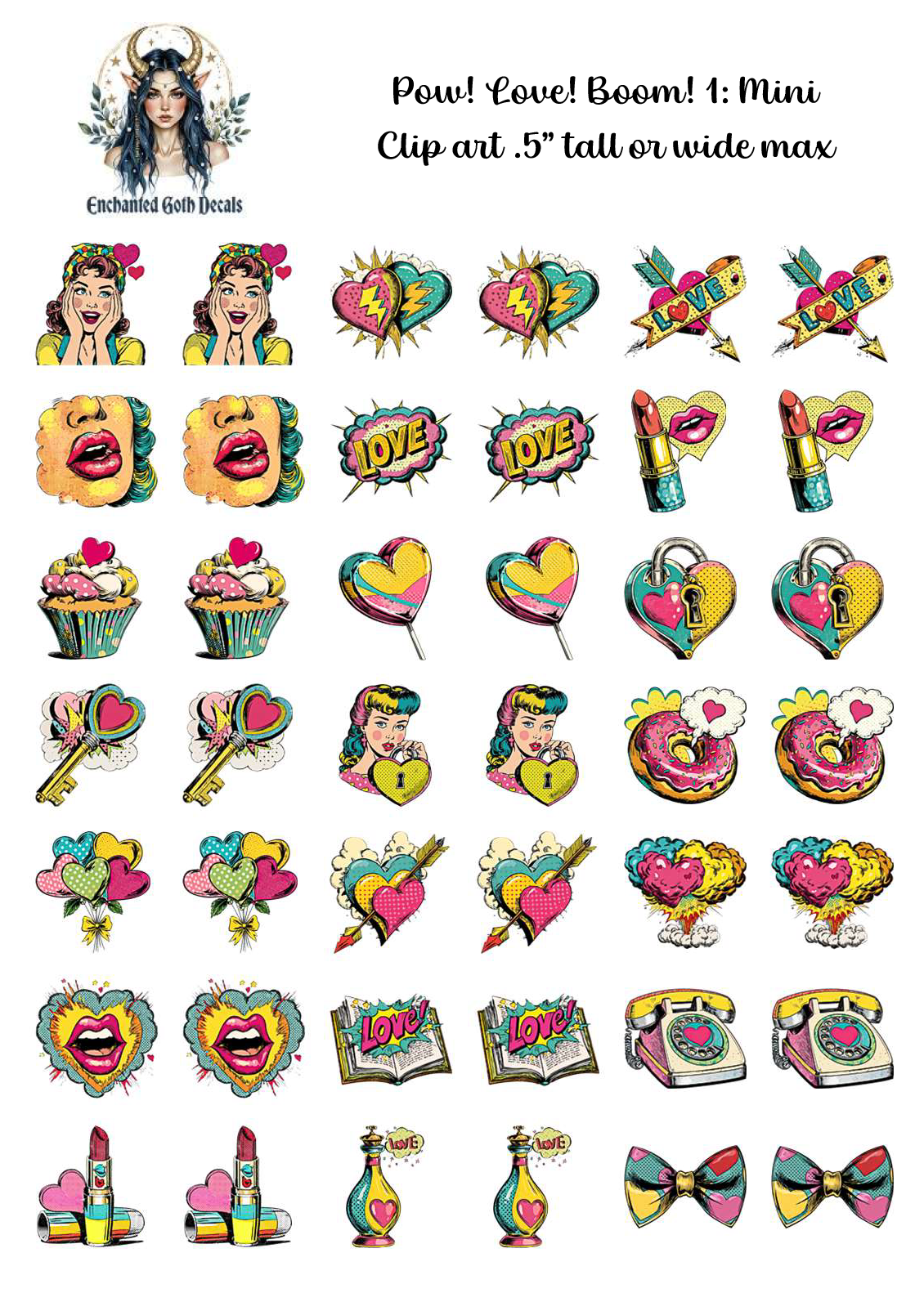 Pow! Love! Boom! 1 - Clipart Mini