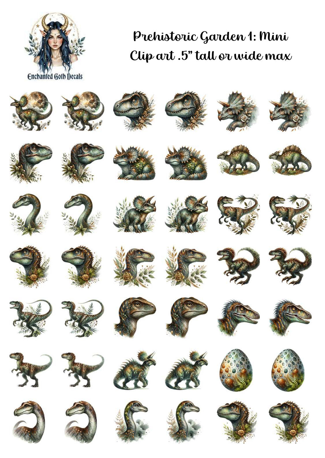 Prehistoric Garden 1 - Clipart Mini