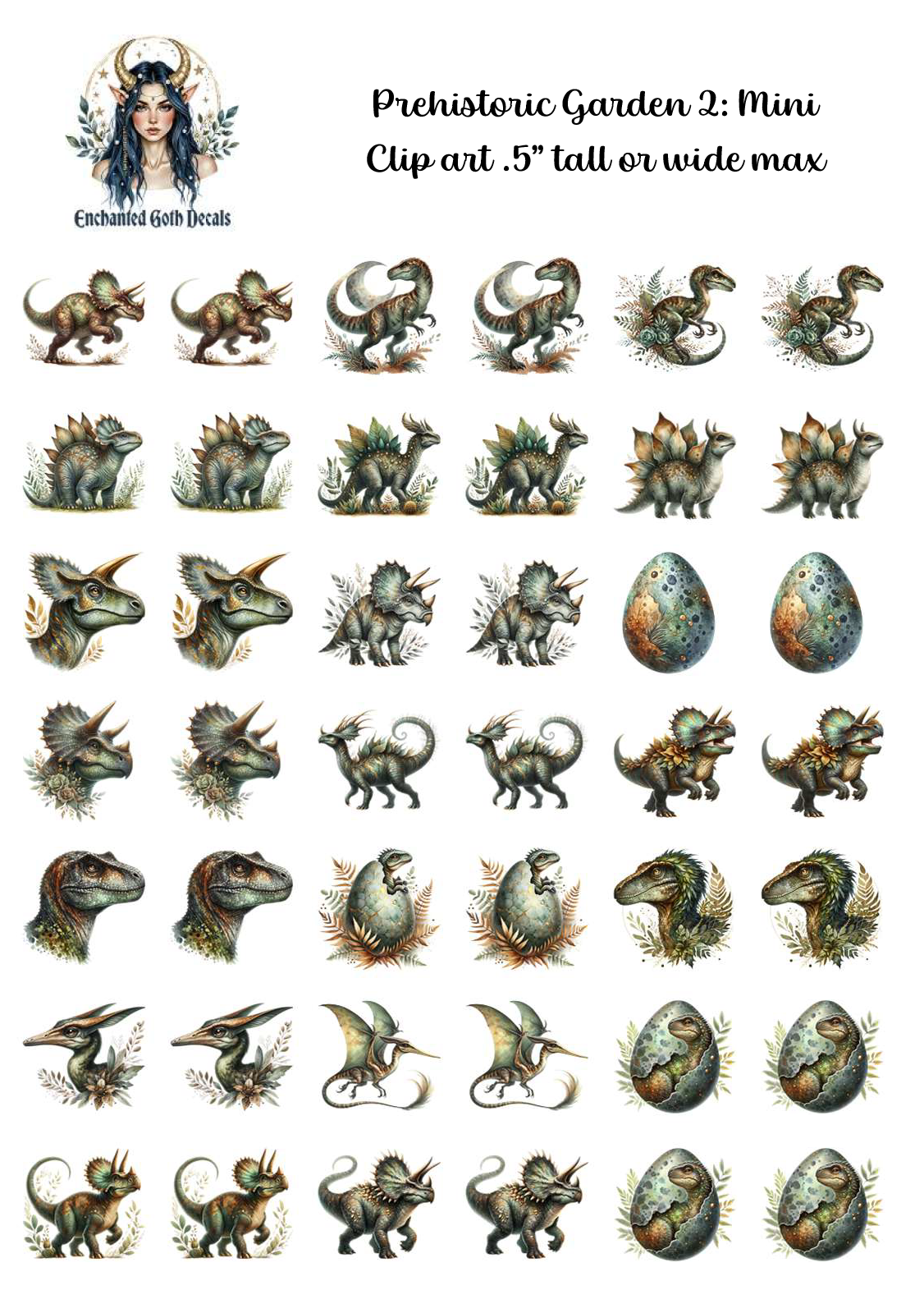 Prehistoric Garden 2 - Clipart Mini