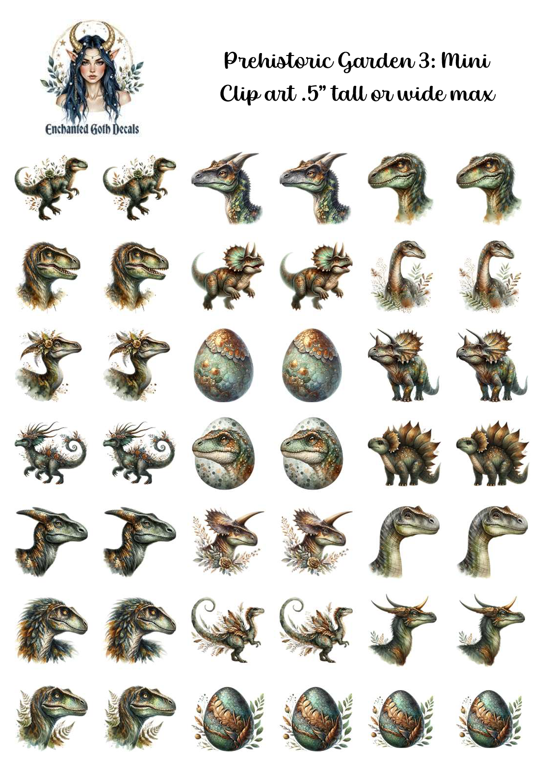 Prehistoric Garden 3 - Clipart Mini