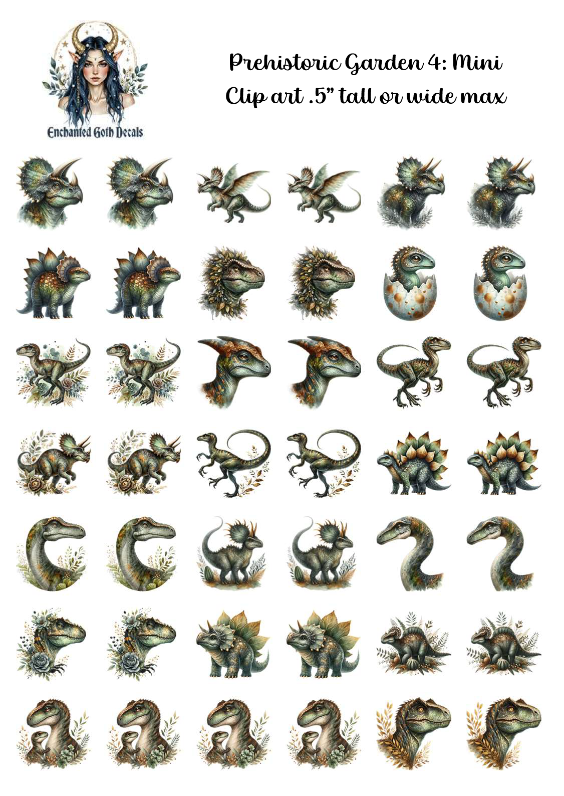 Prehistoric Garden 4 - Clipart Mini