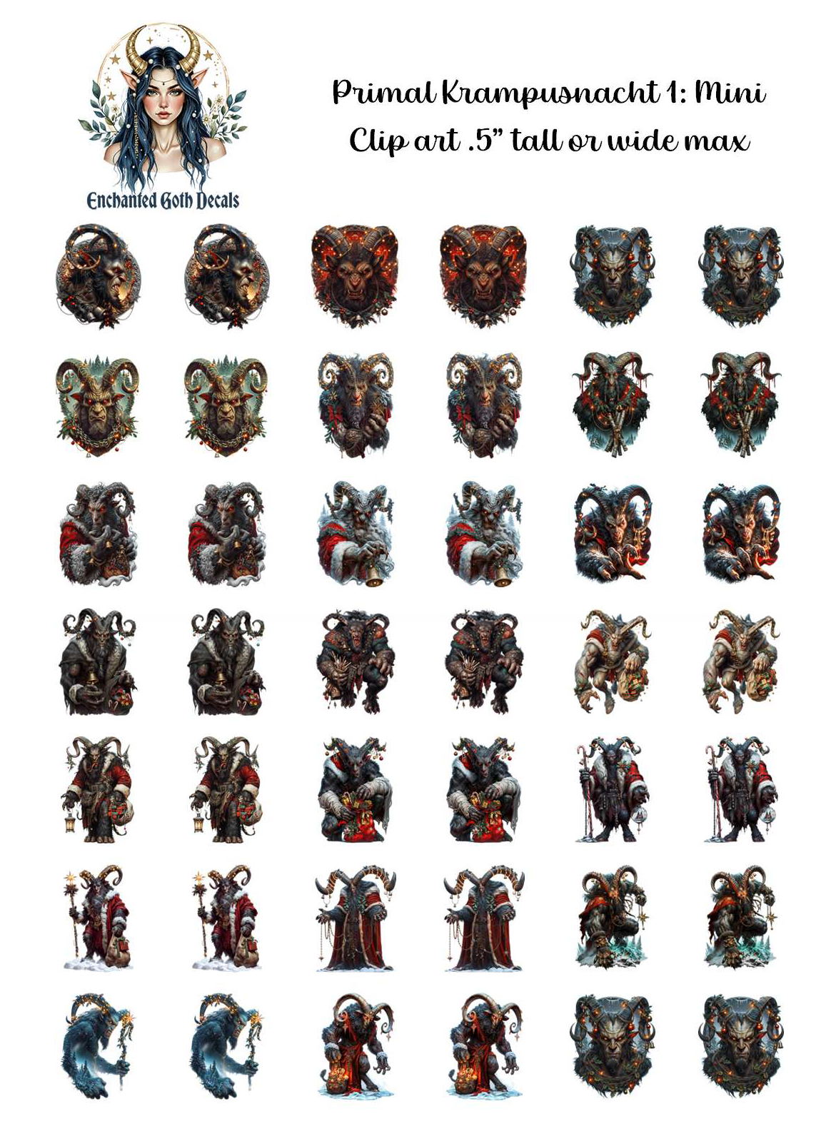 Primal Krampusnacht 1 - Clipart Mini