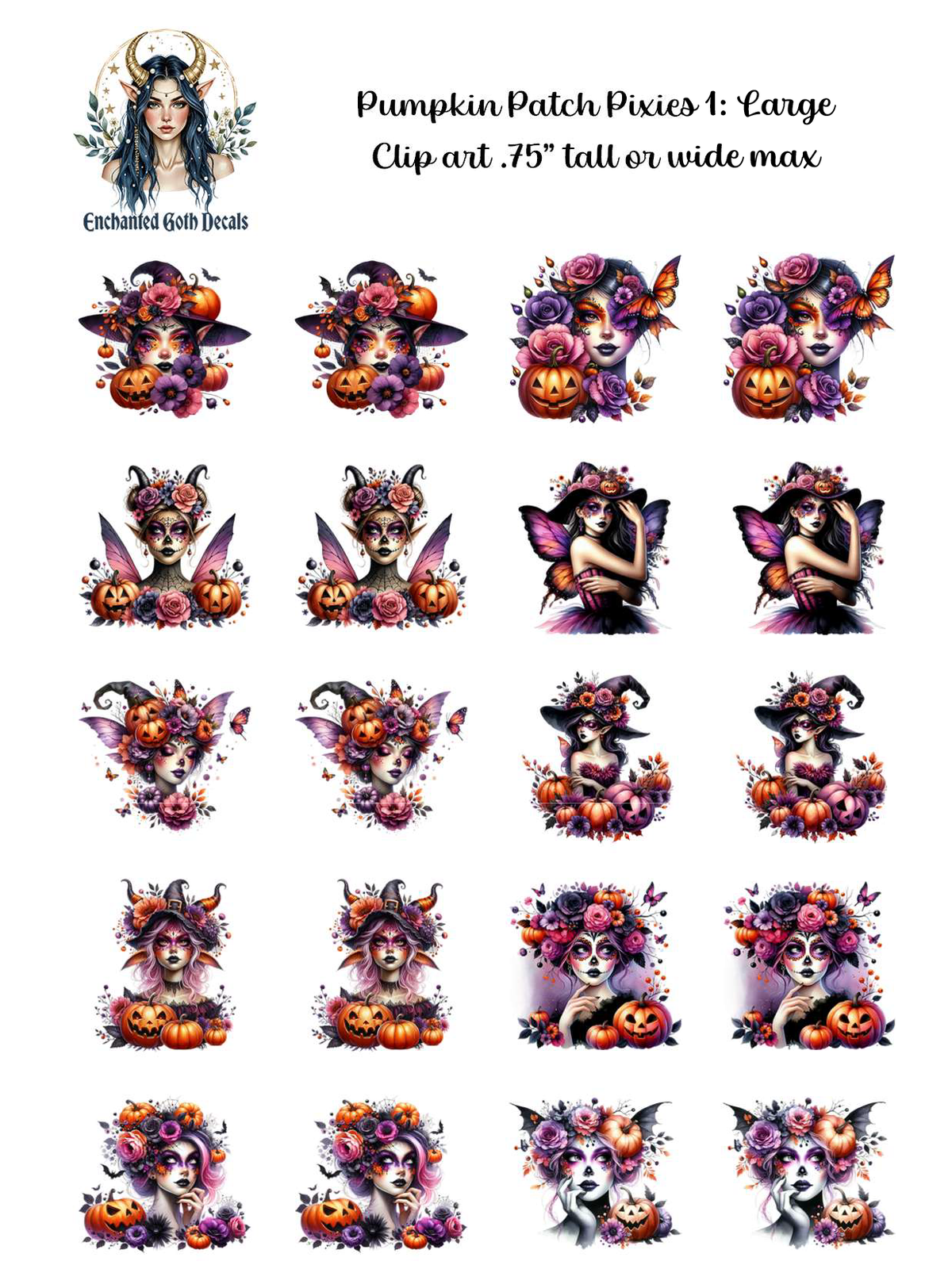 Pumpkin Patch Pixies 1 - Clipart
