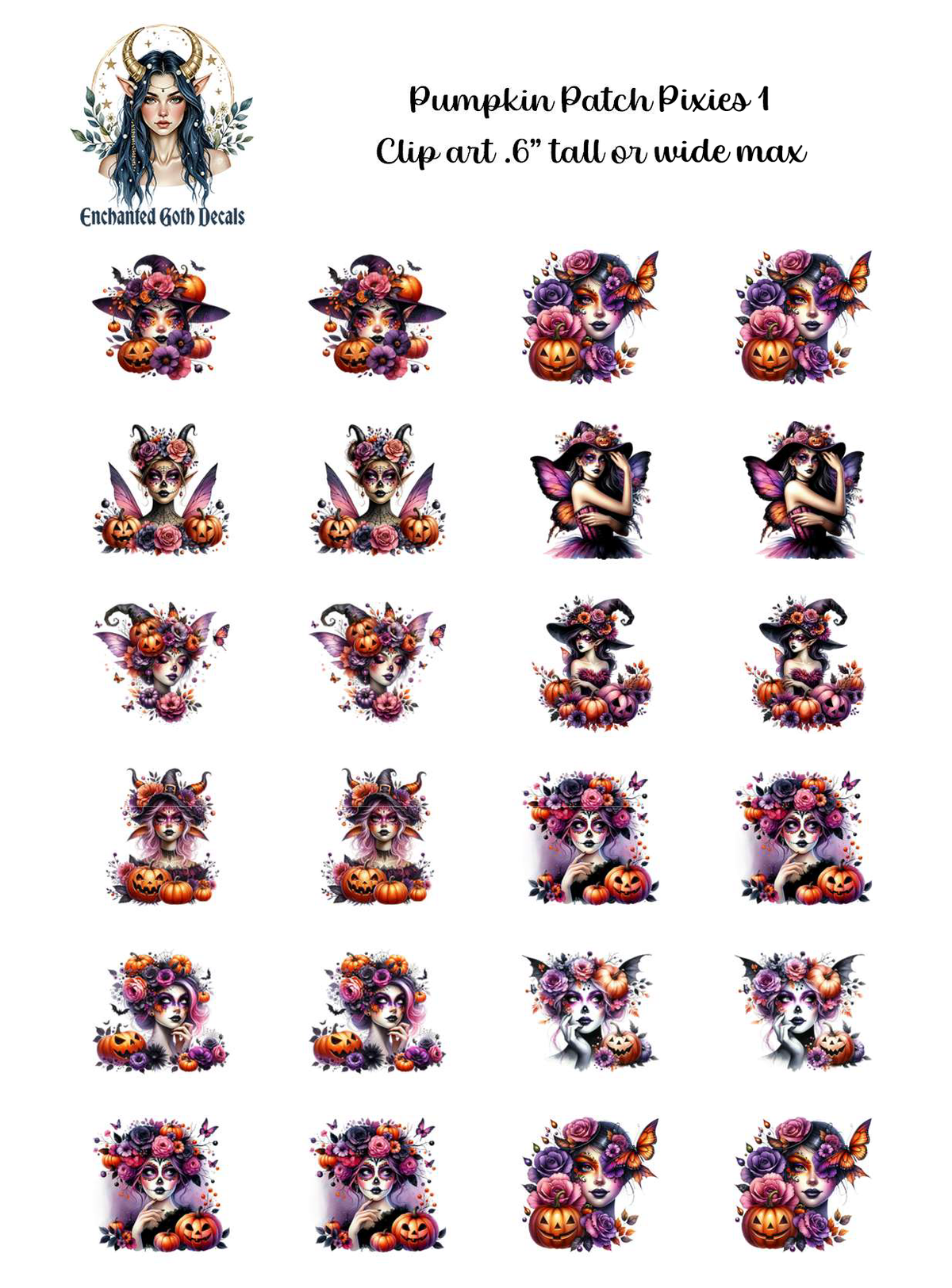 Pumpkin Patch Pixies 1 - Clipart